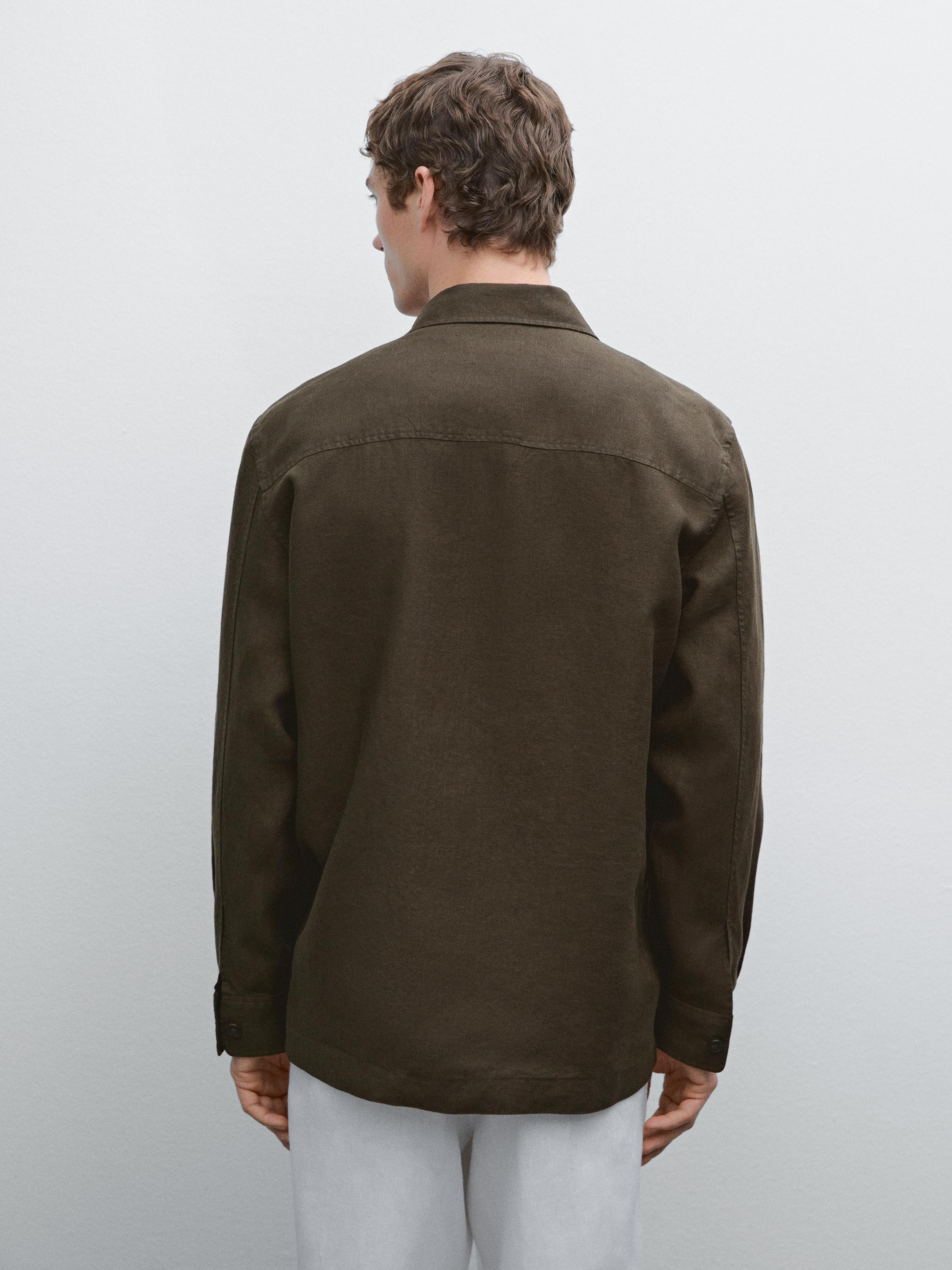 100% linen overshirt