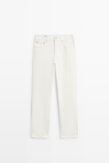 Mid-waist straight-leg jeans — Off white 2