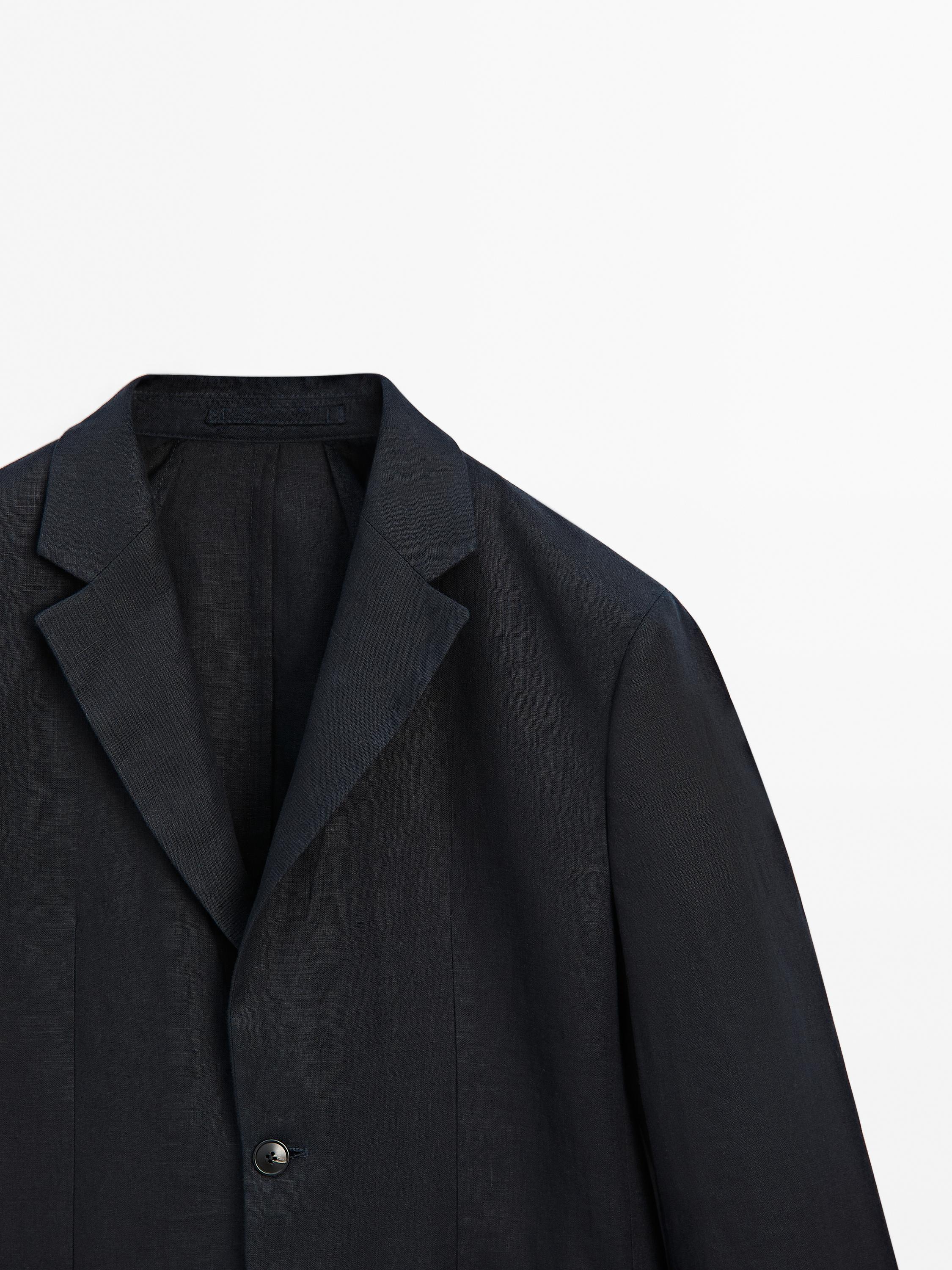 100% linen suit blazer