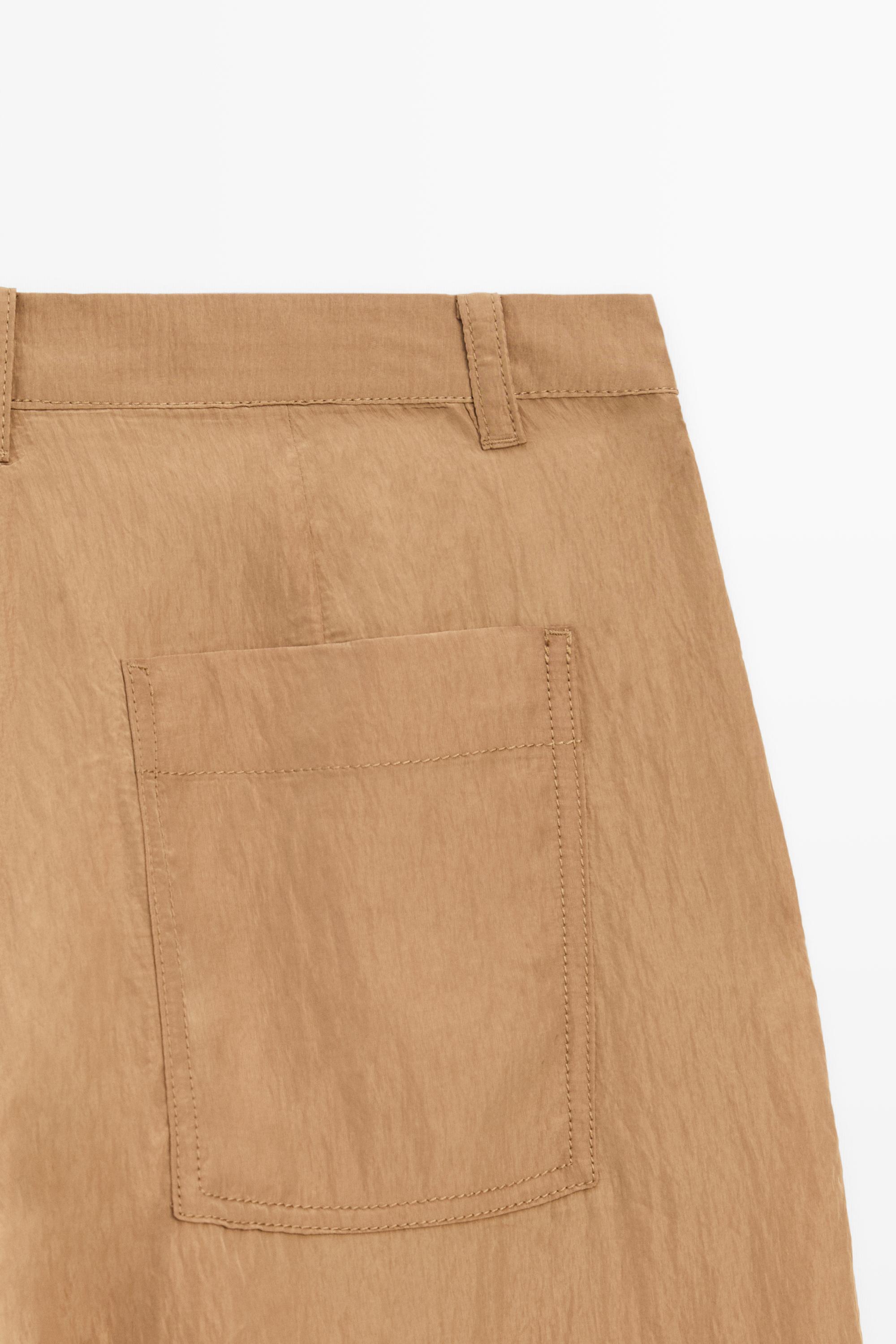 Lightweight barrel fit trousers — Caramel