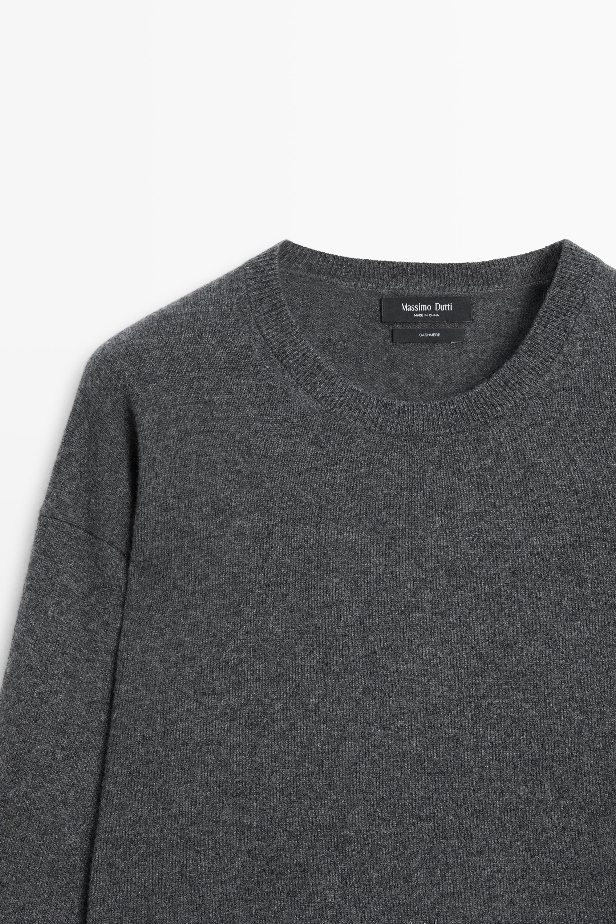 Jersey punto cuello redondo 100% cashmere