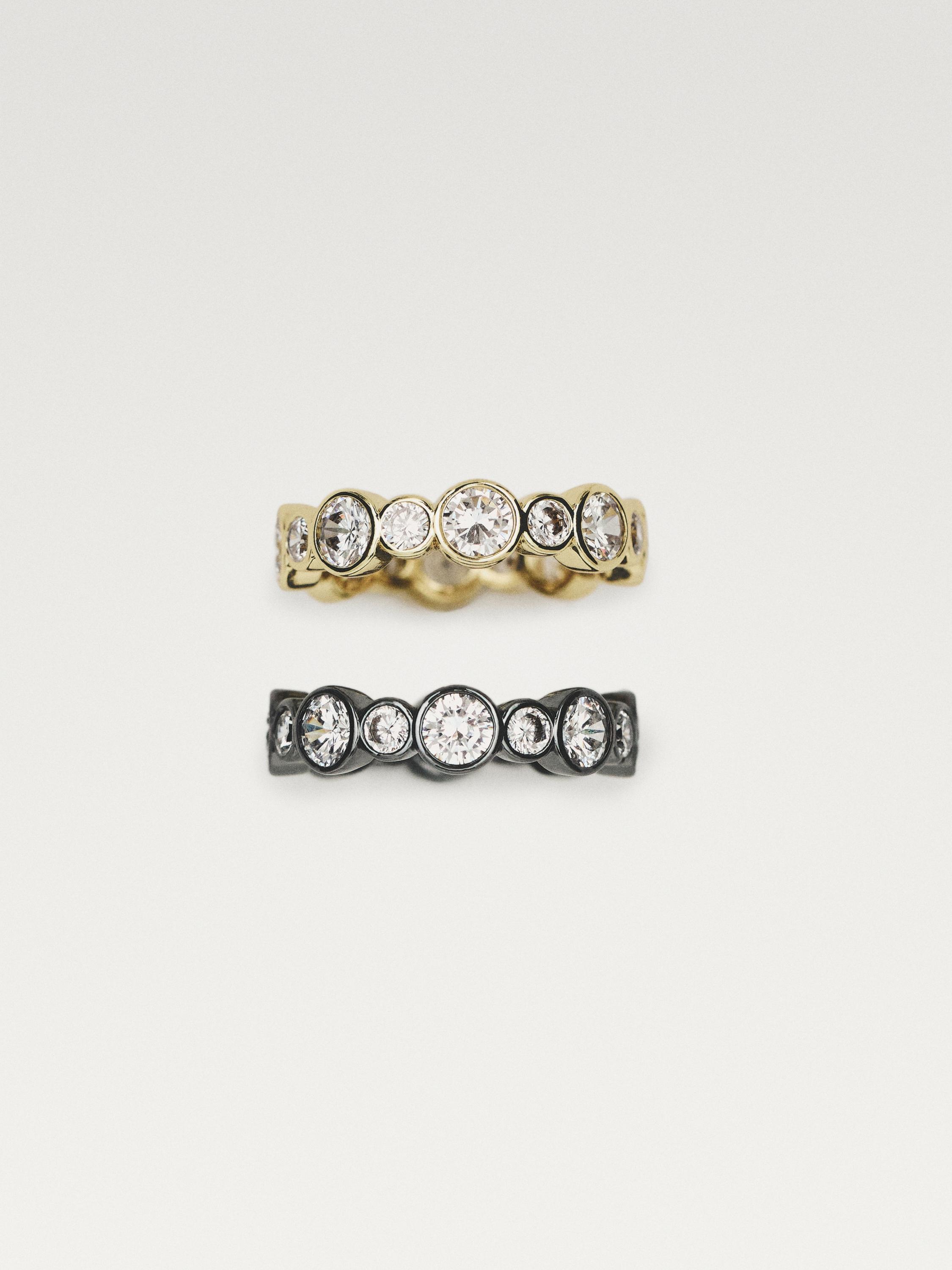 Set 2 anillos brillos