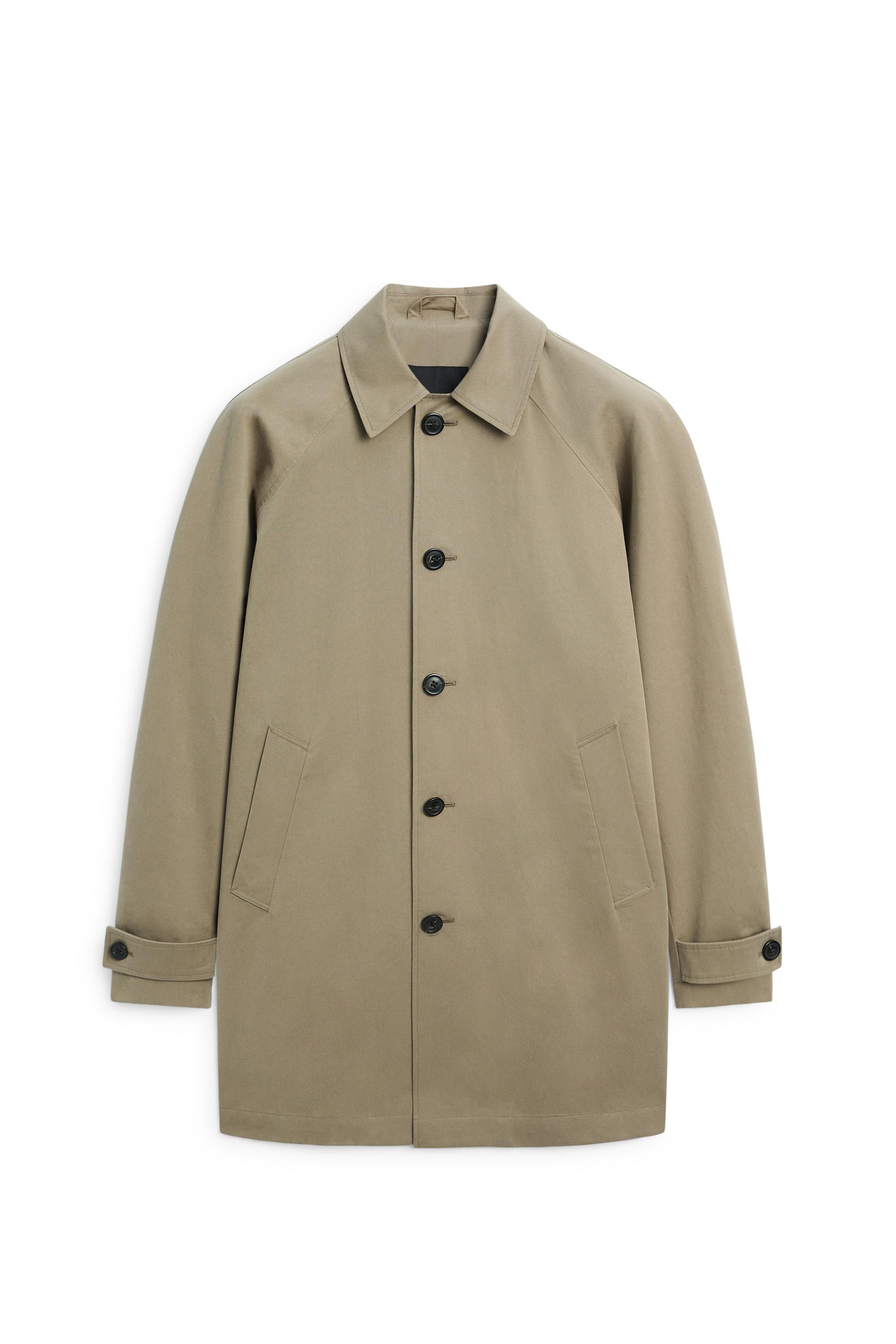 Oversize long 100% cotton trench coat — MOLE BROWN