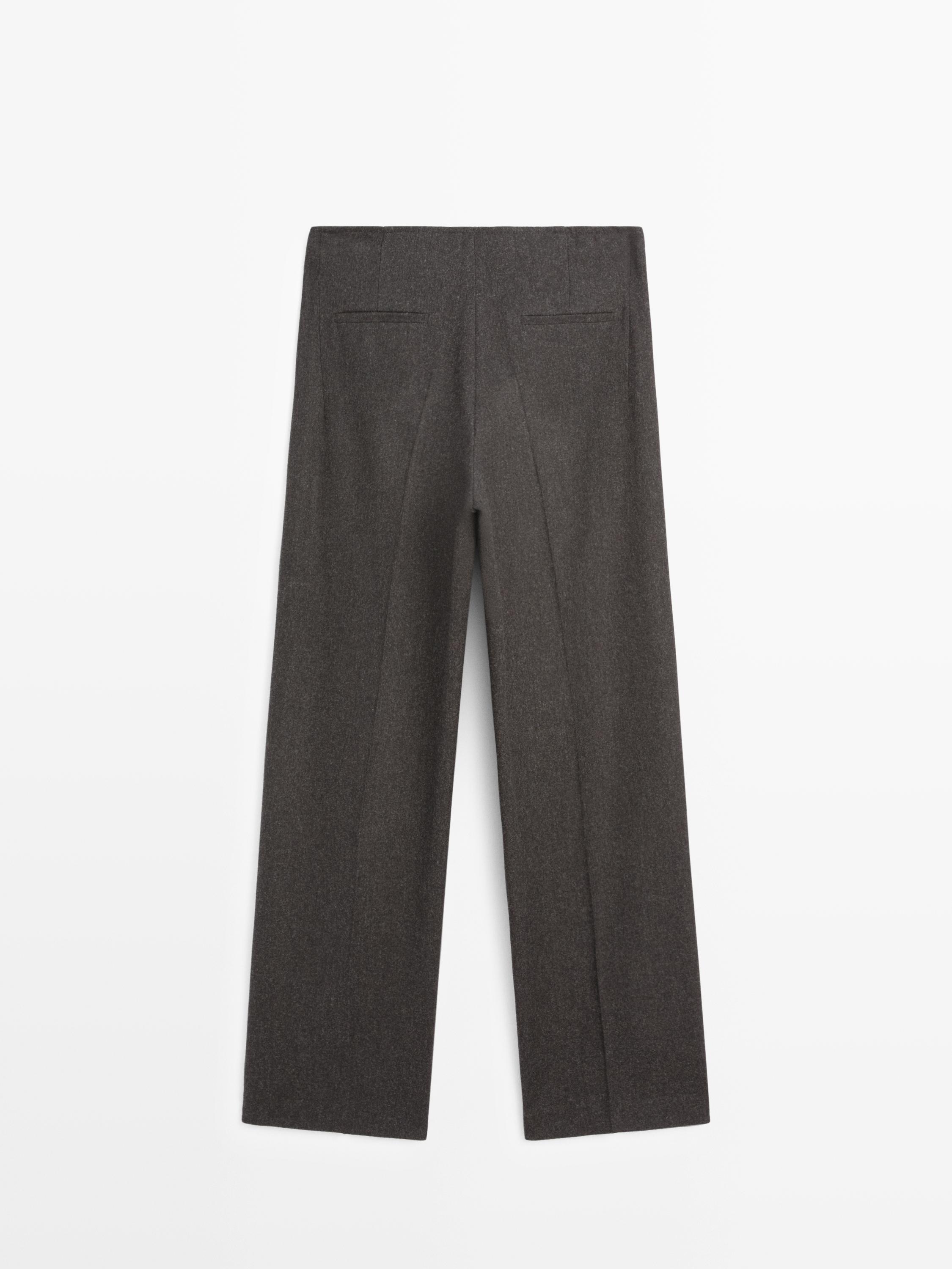 Pantaloni din flanelă de lână 100%