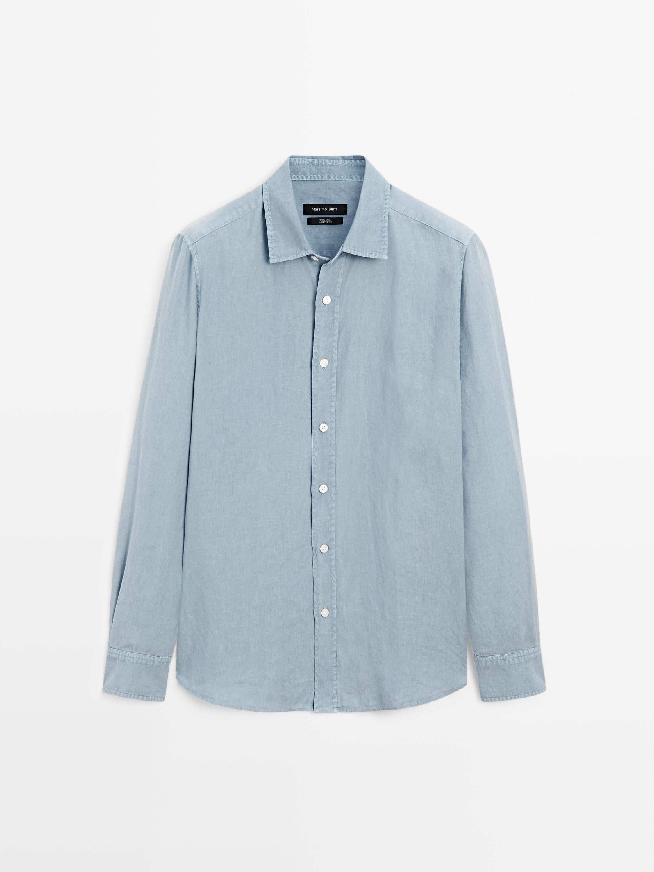 Regular fit shirt with maltinto finish