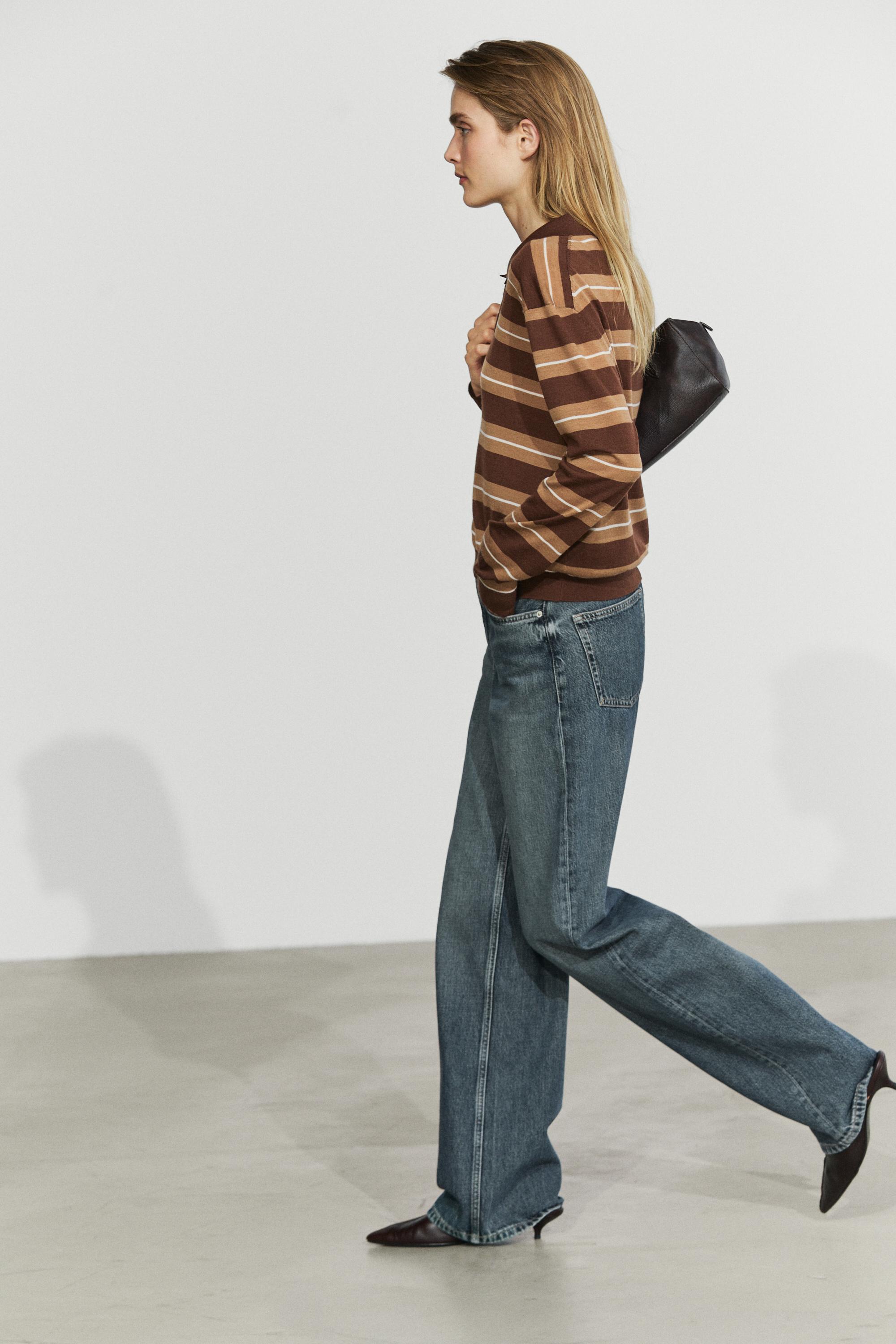 Striped polo sweater — TOFFEE