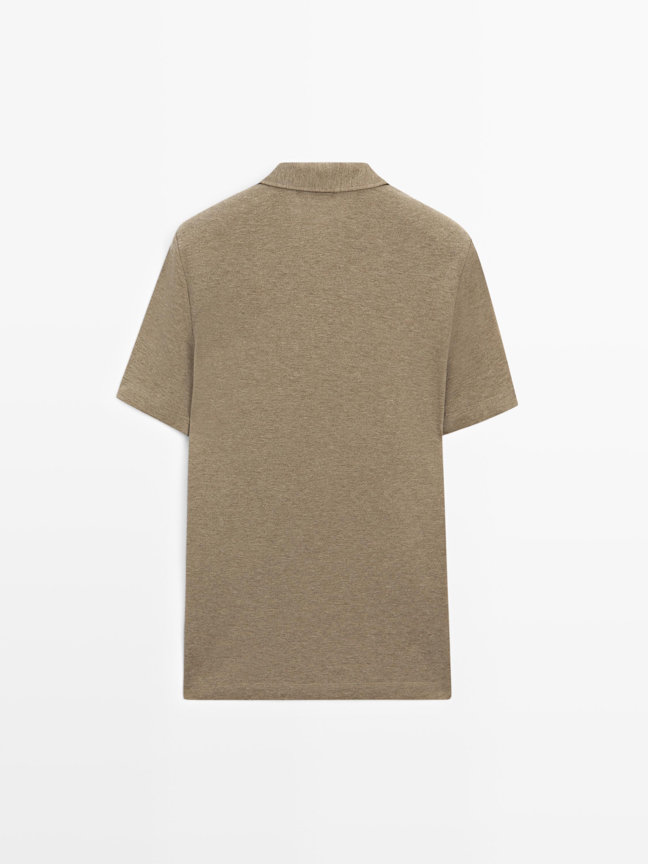 Polo manga corta 100% algodón melange