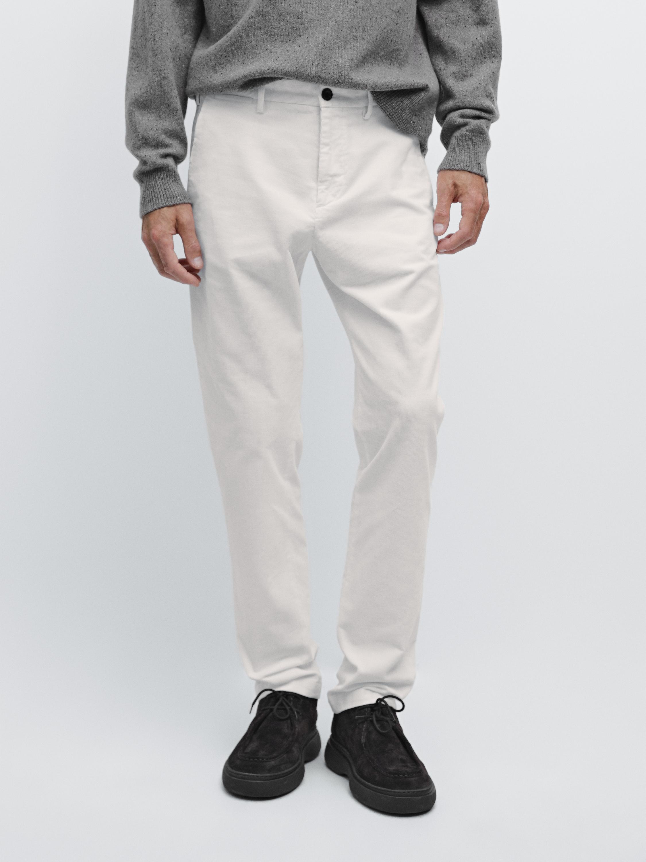 Slim fit corduroy trousers