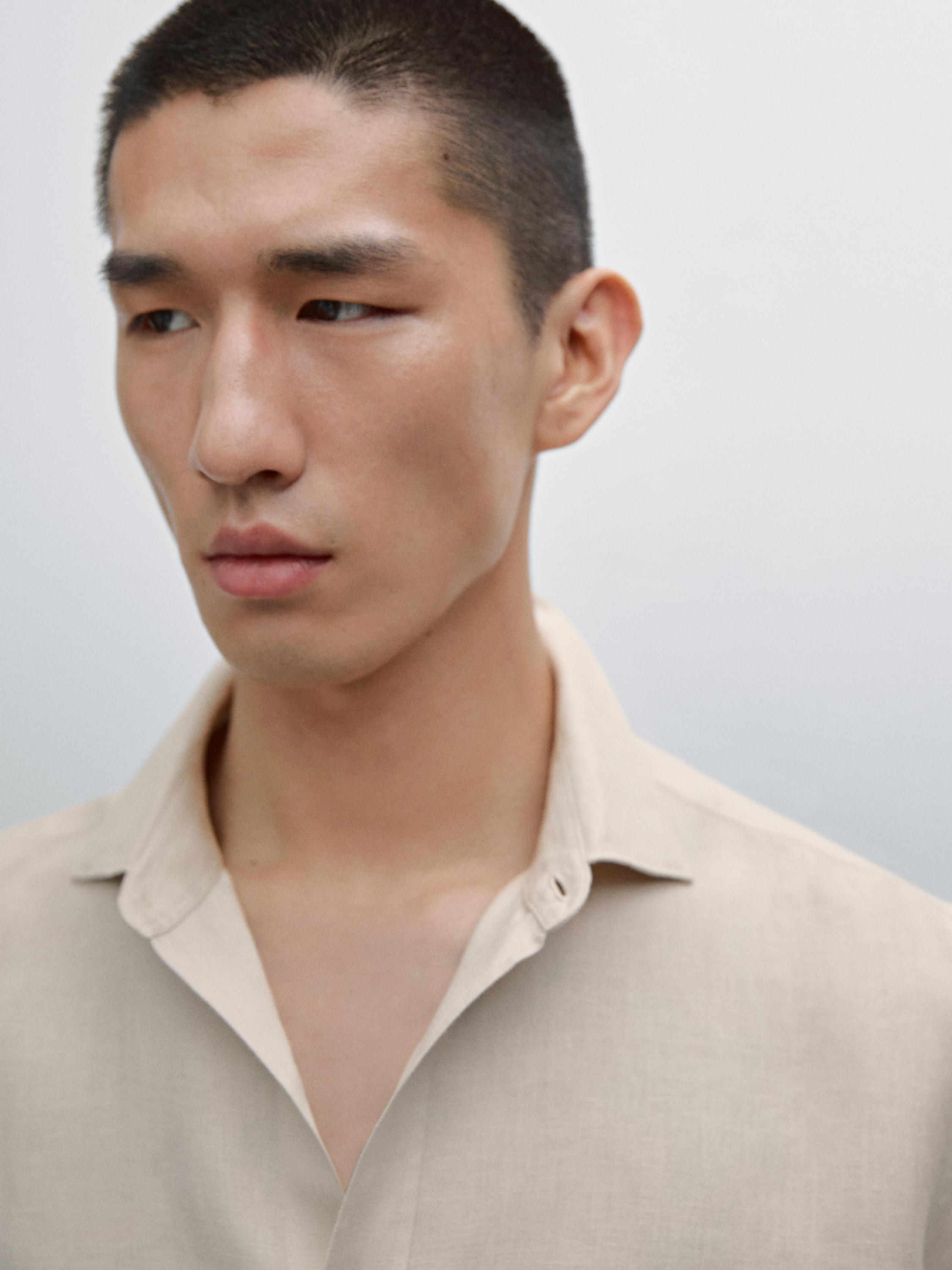 100% linen regular fit shirt