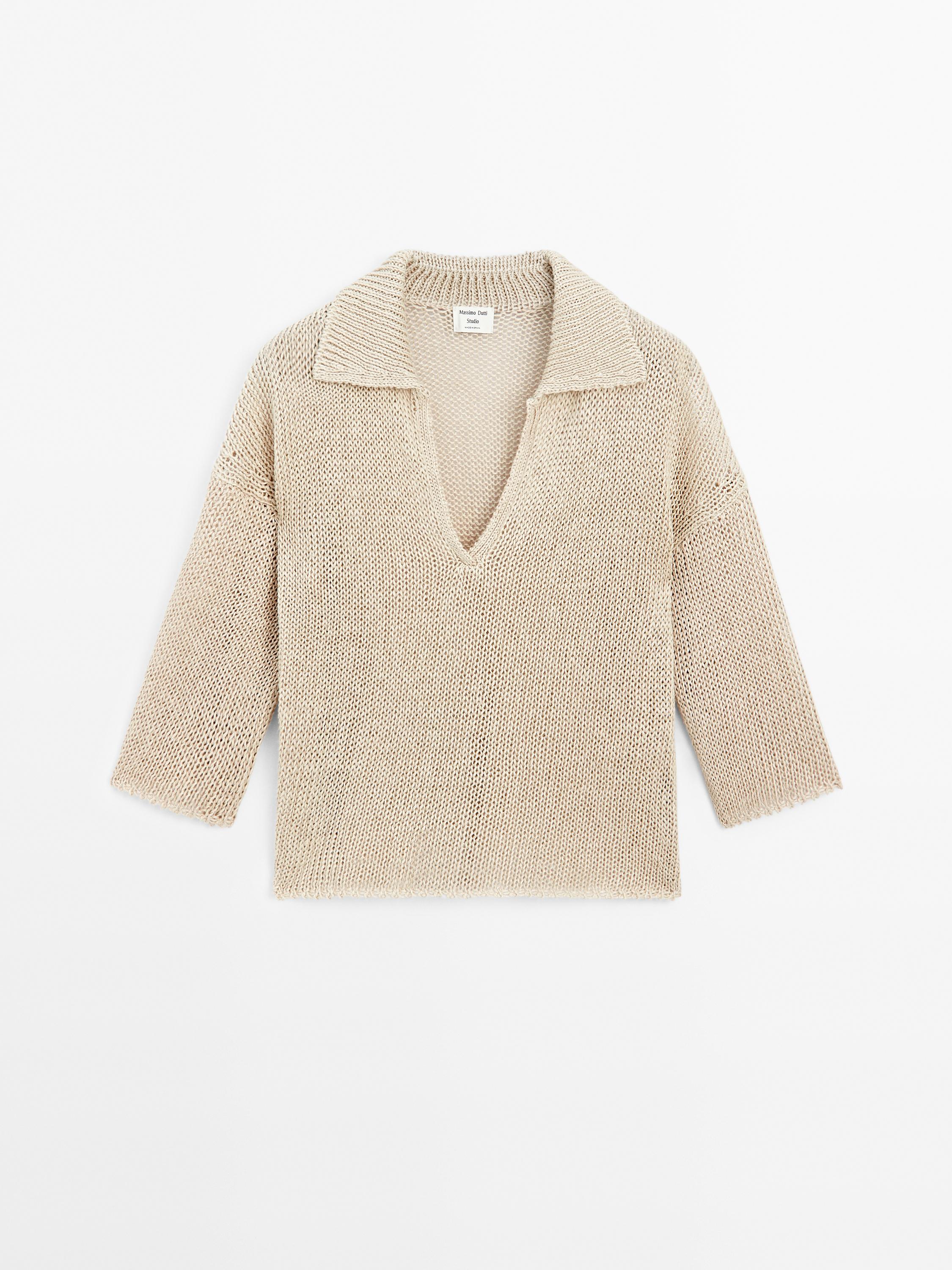 Pull polo à col ouvert - STUDIO