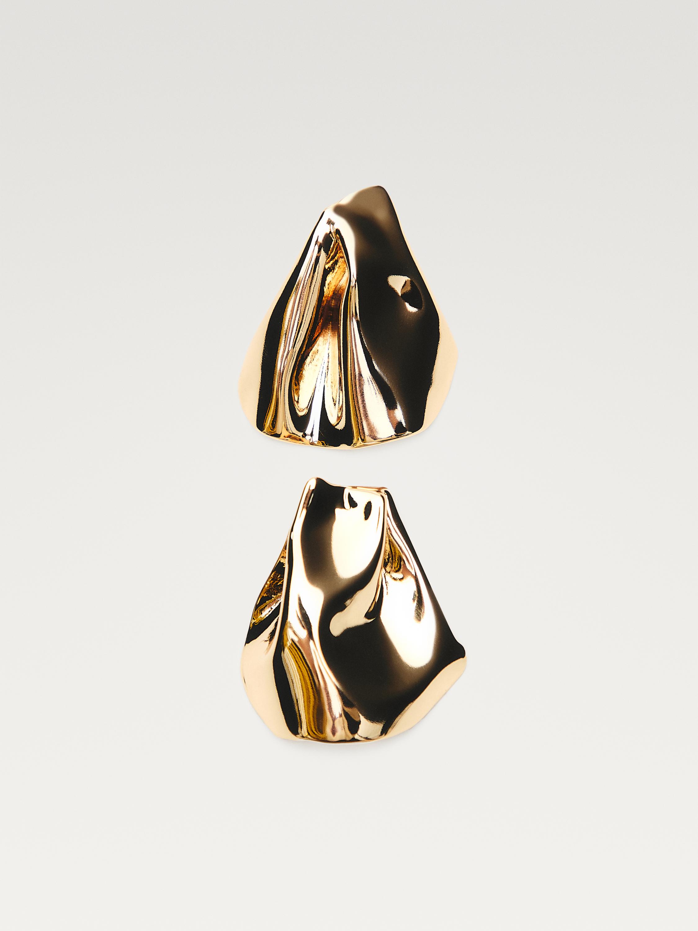 Серьги среднего размера с эффектом плиссе