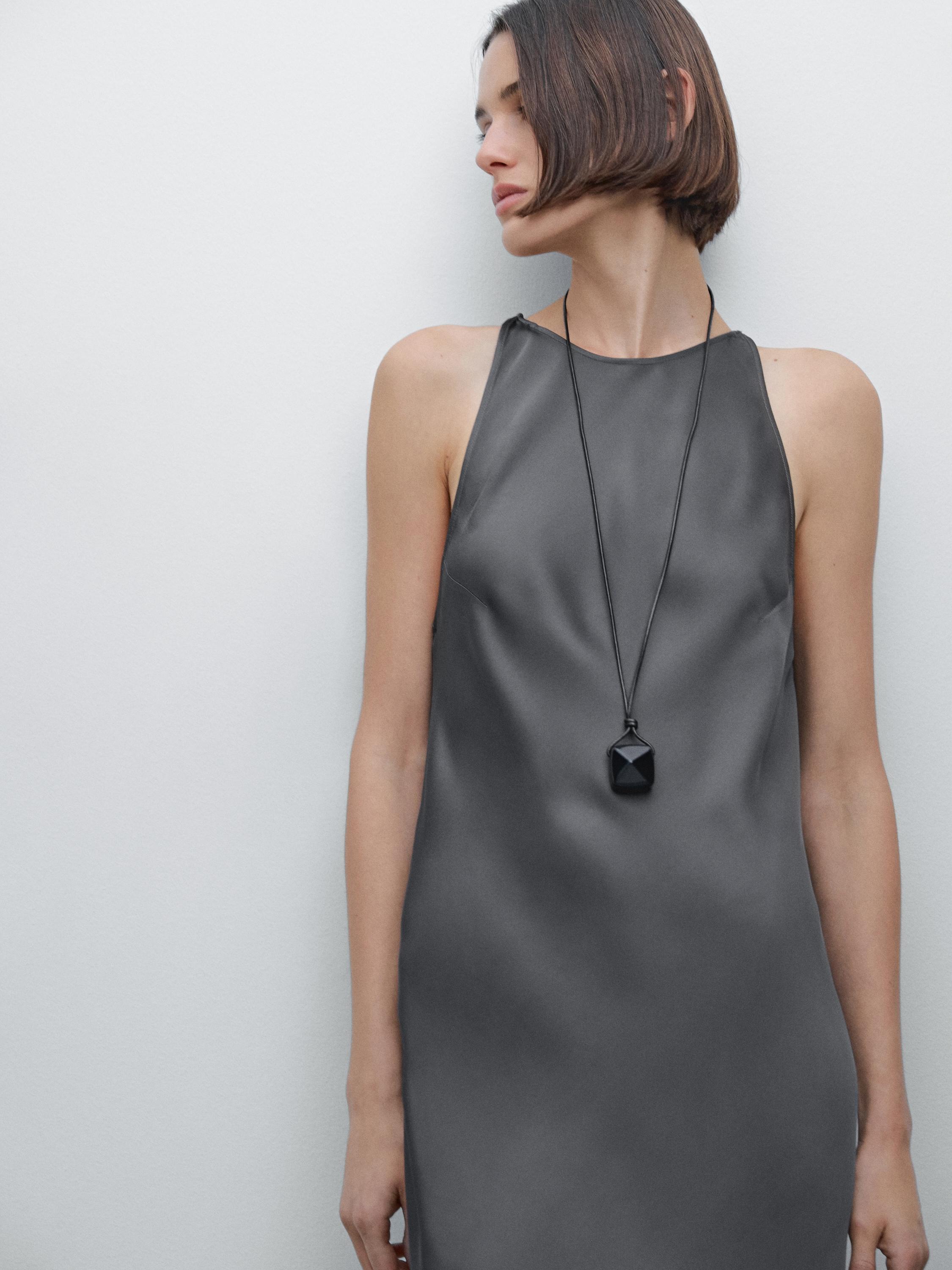 Halter midi dress with floral detail - Studio