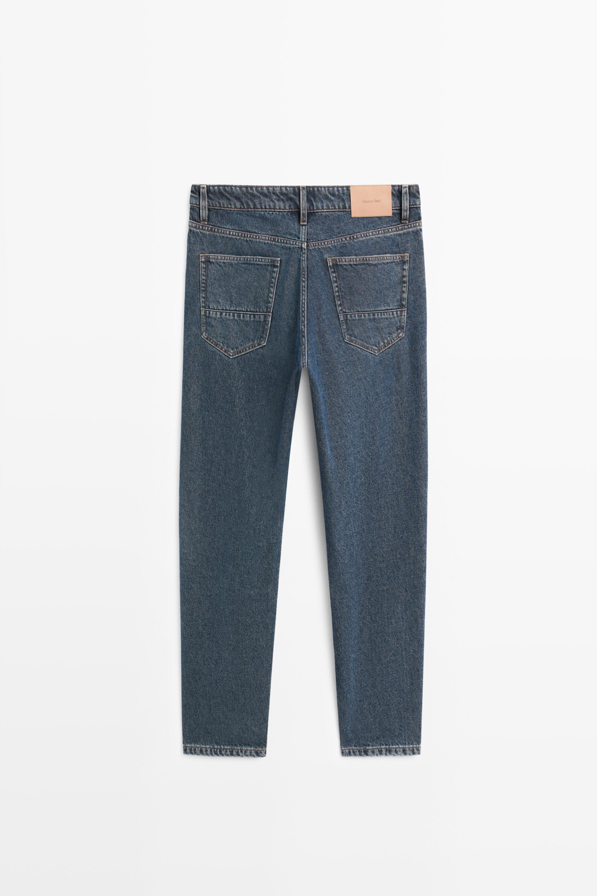 Slim fit cropped jeans — MEDIUM BLUE