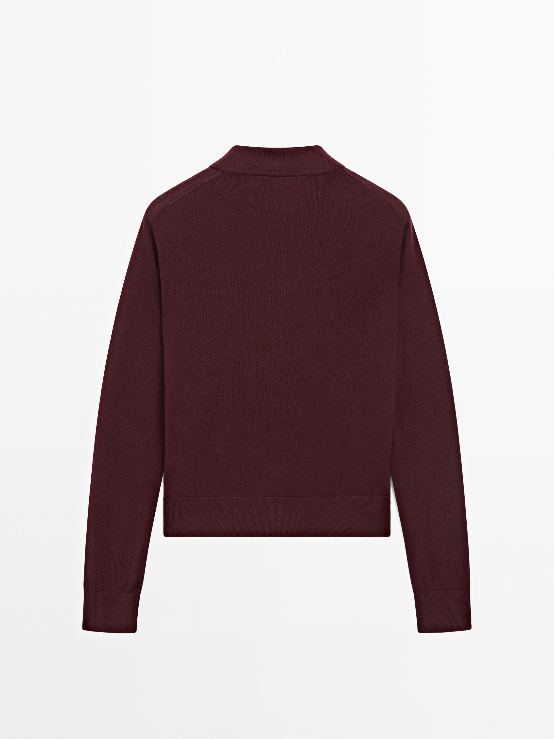 100% wool knit cardigan