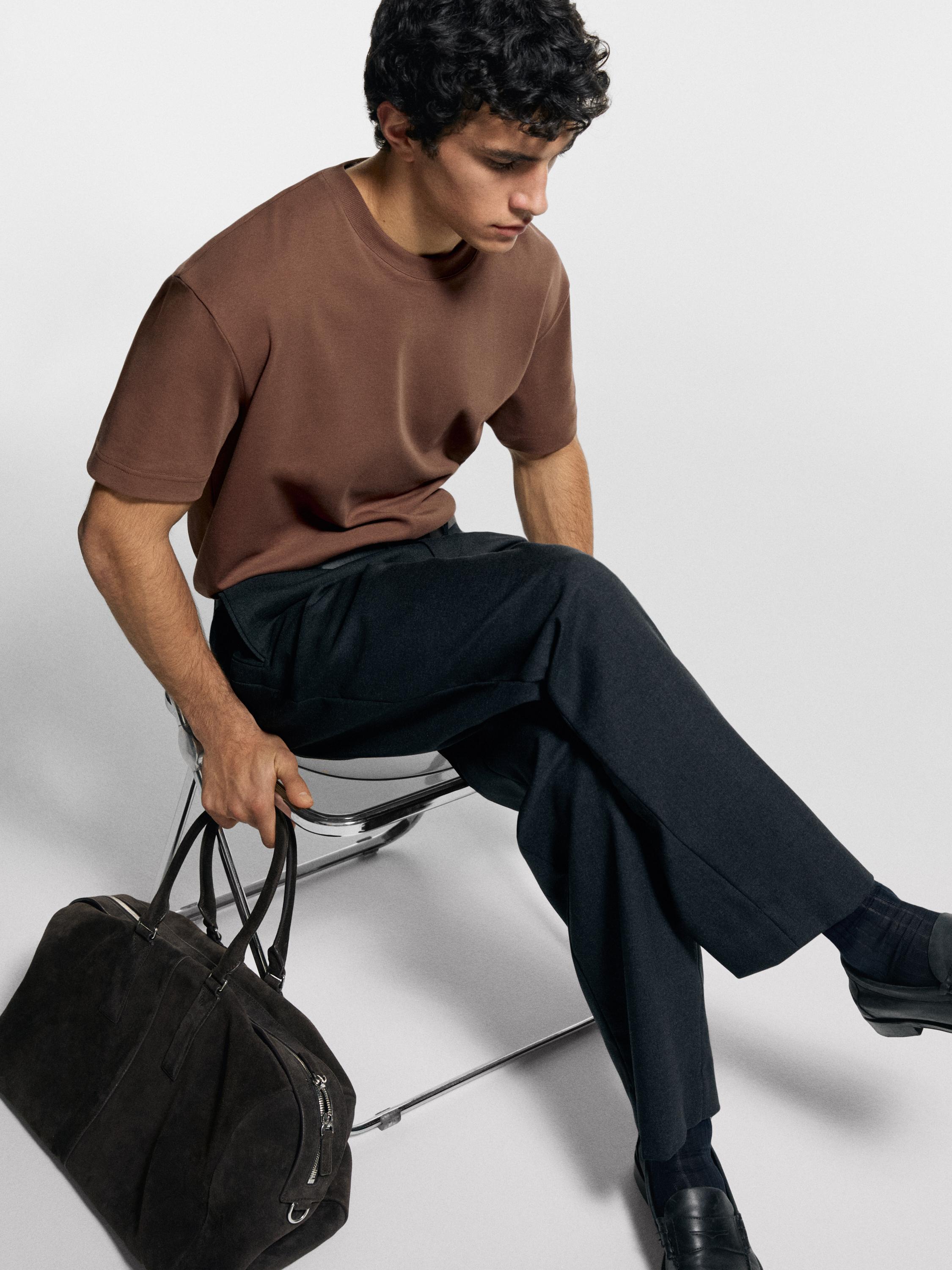 100% cotton short sleeve T-shirt — TERRA-COTTA