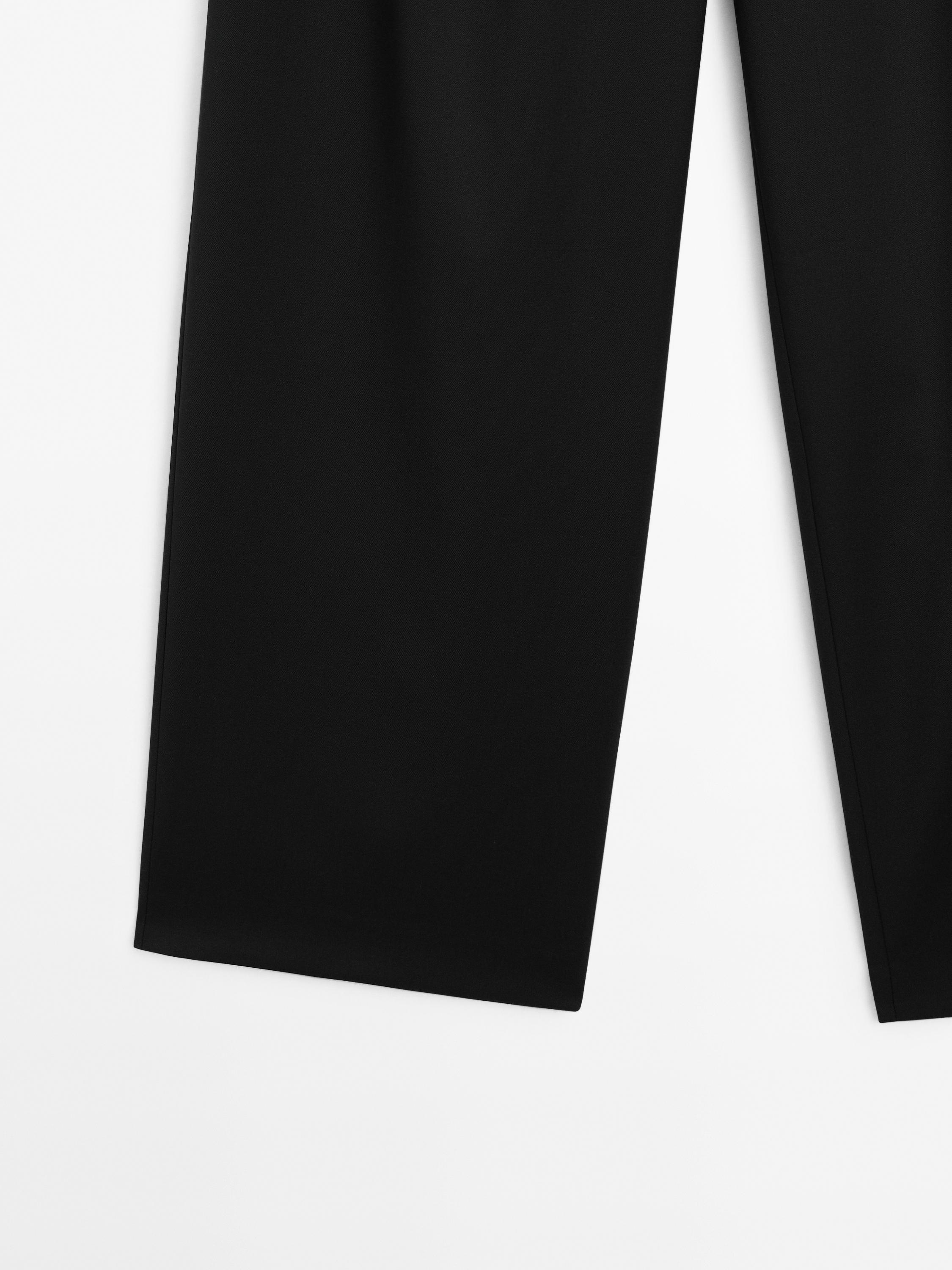 Relaxed fit cool wool trousers