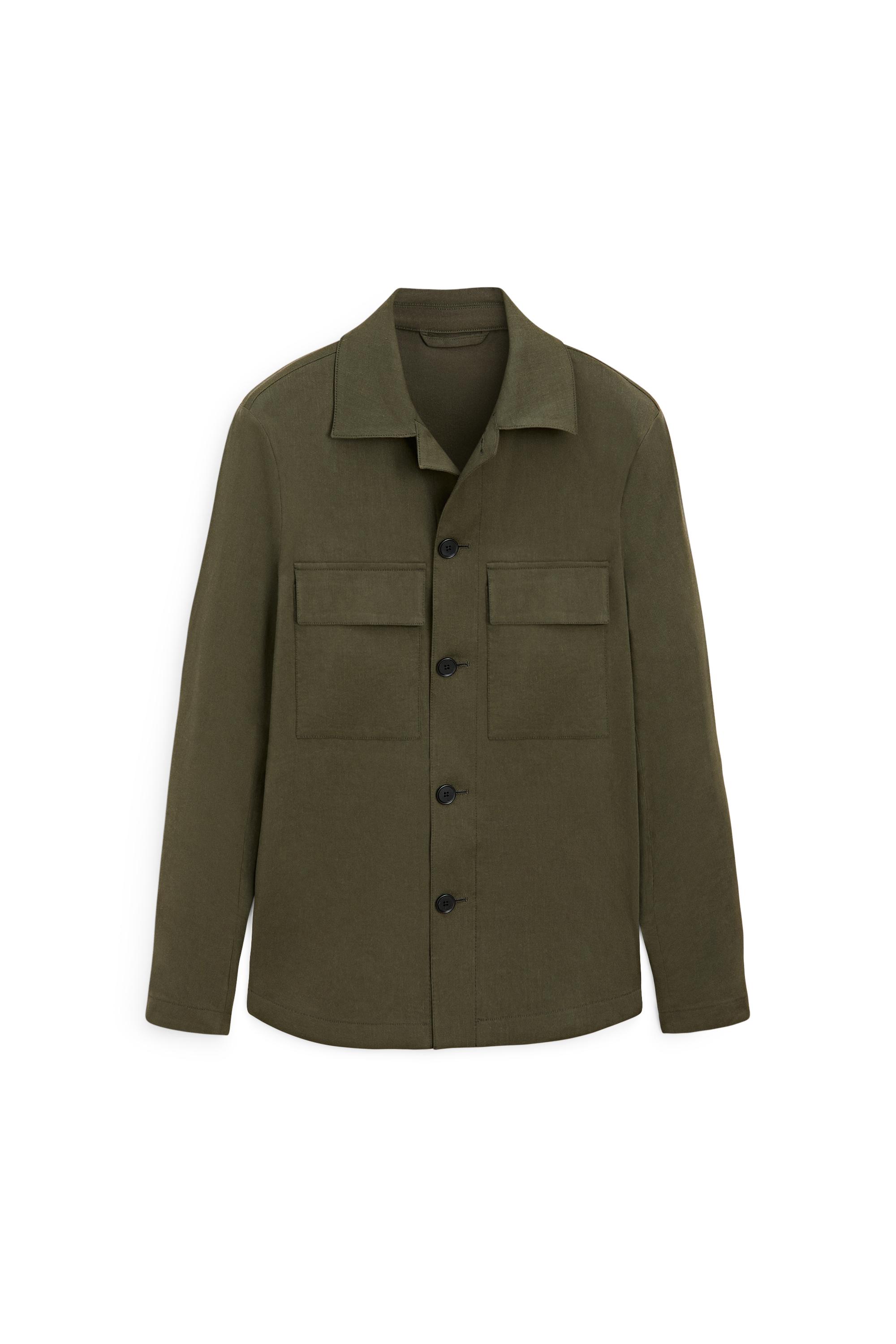Total look overshirt with pocket detail — GREEN