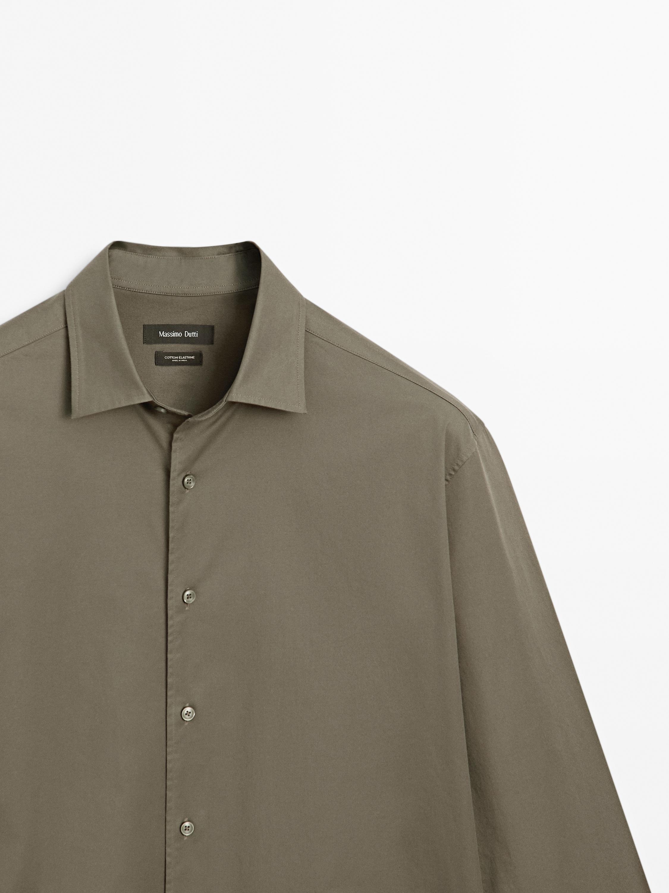 Regular fit stretch shirt