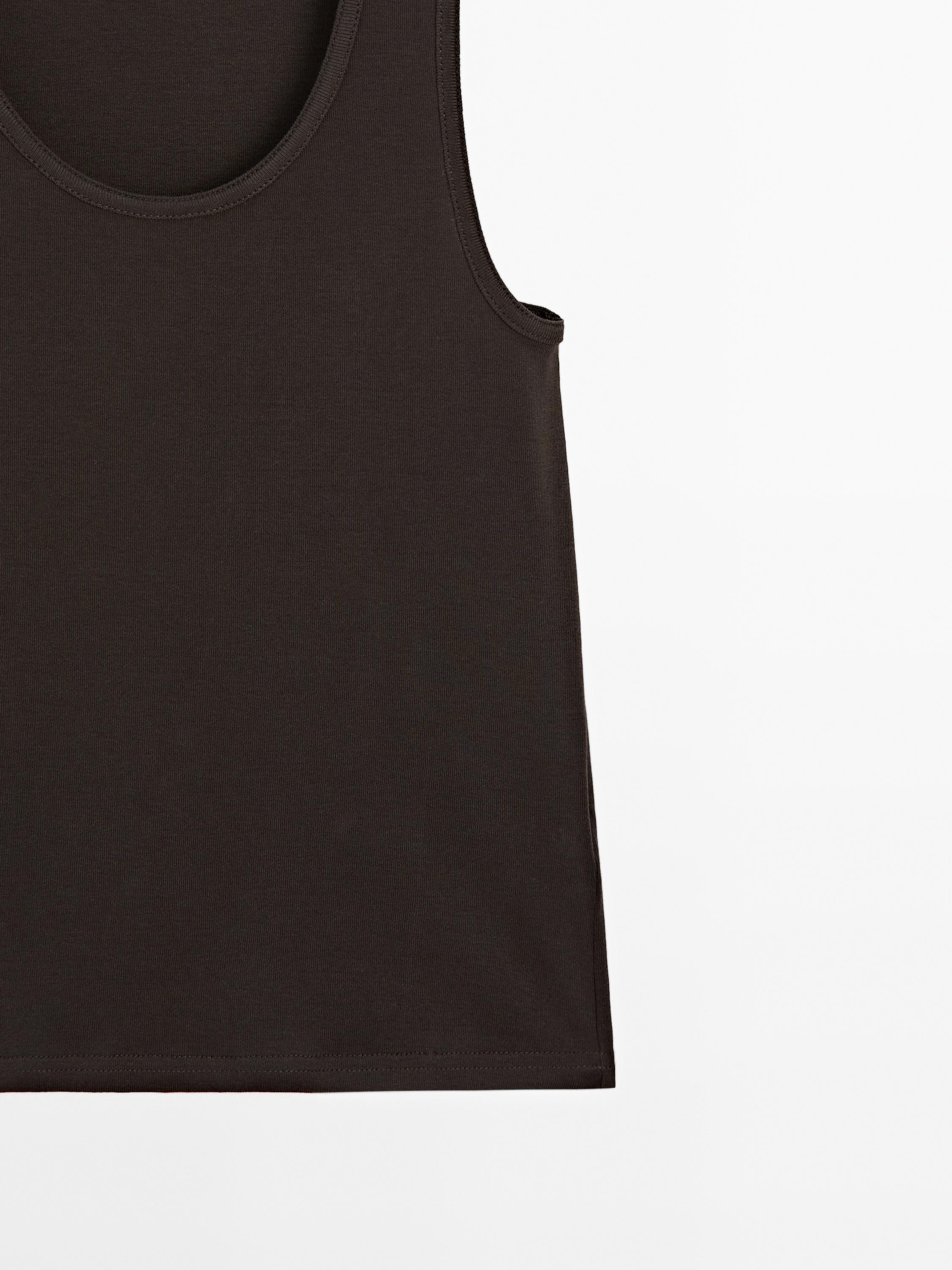 100% cotton T-shirt with wide straps