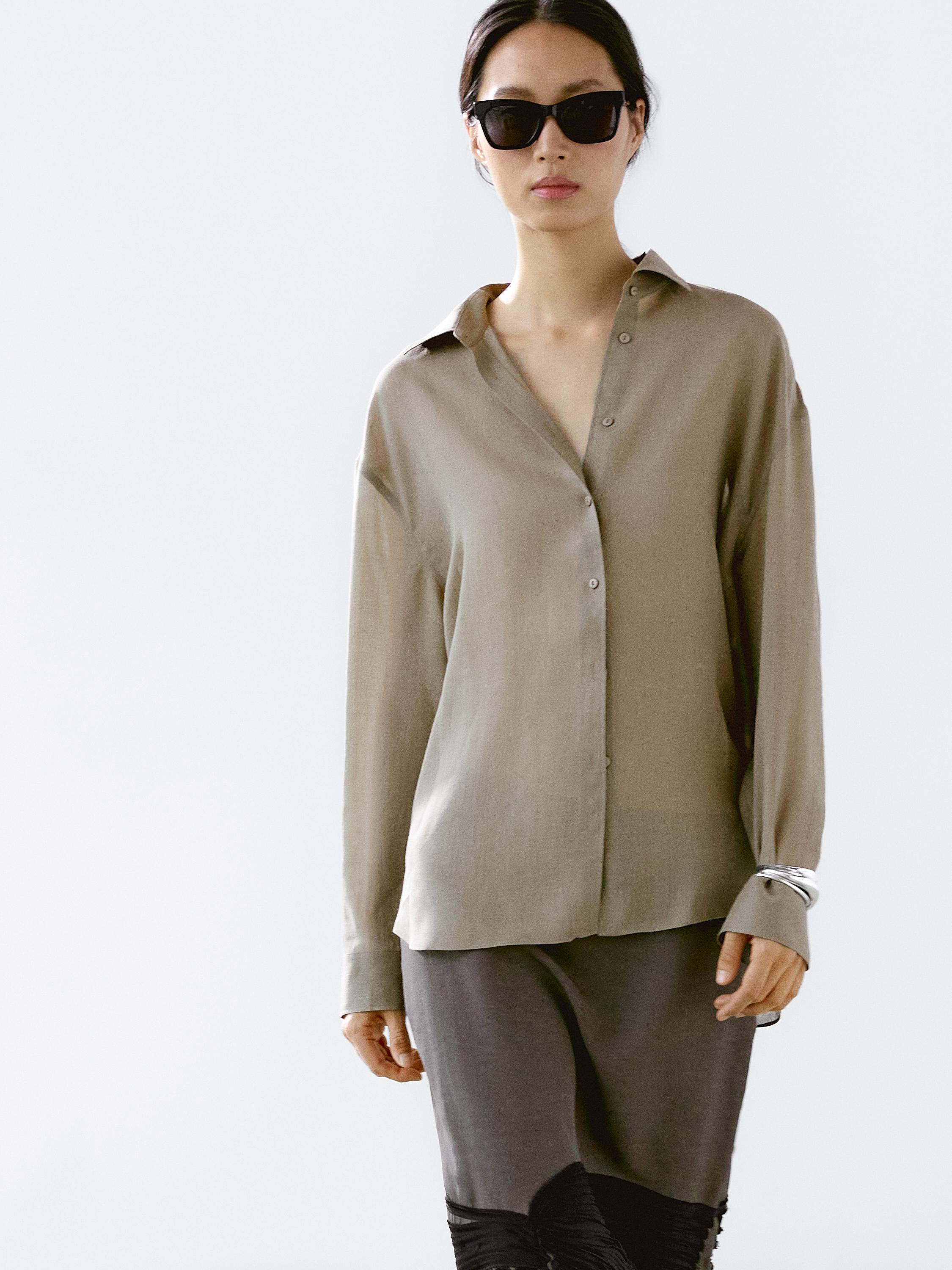 Chemisier fluide ramie