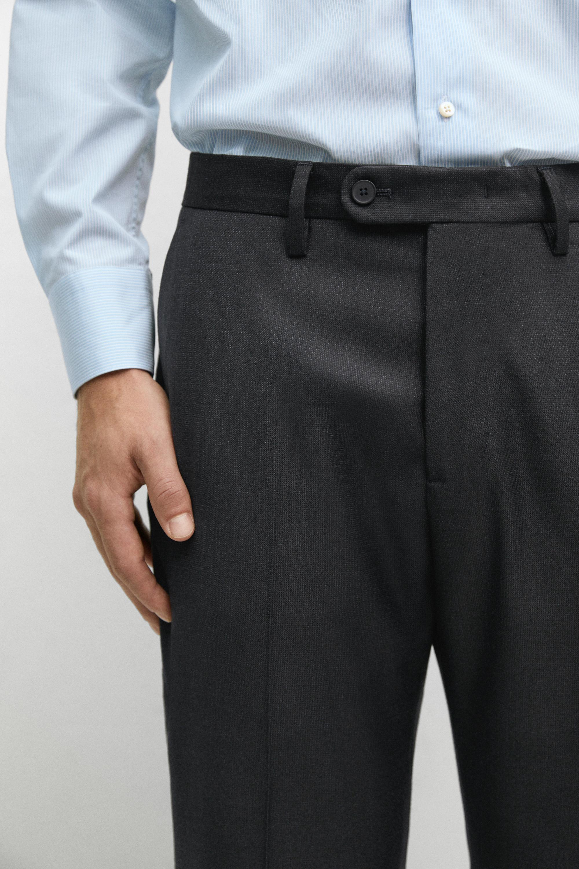 100% wool suit pants — NAVY BLUE