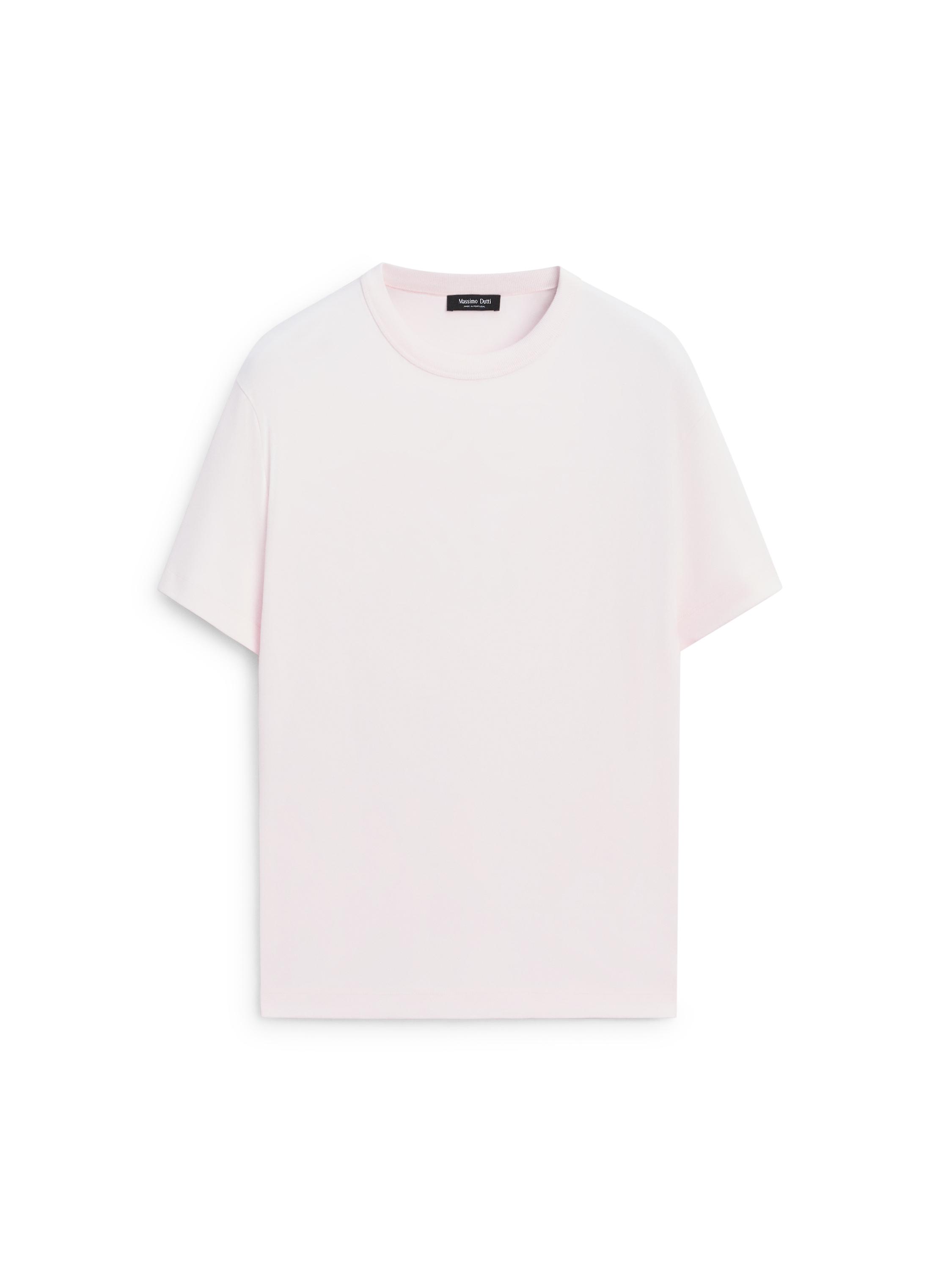 100% cotton short-sleeve T-shirt — PINK MARL