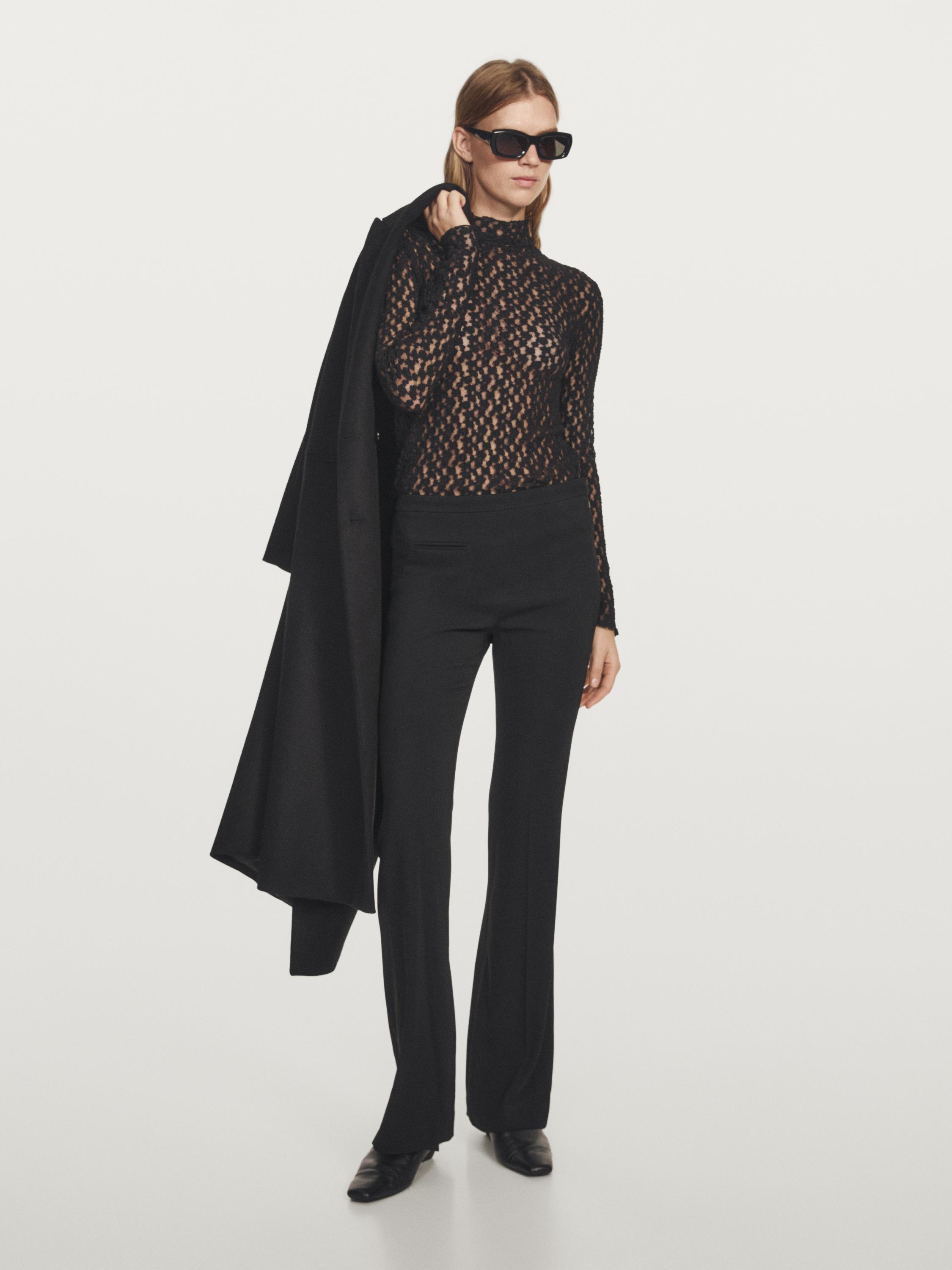 Long sleeve lace top