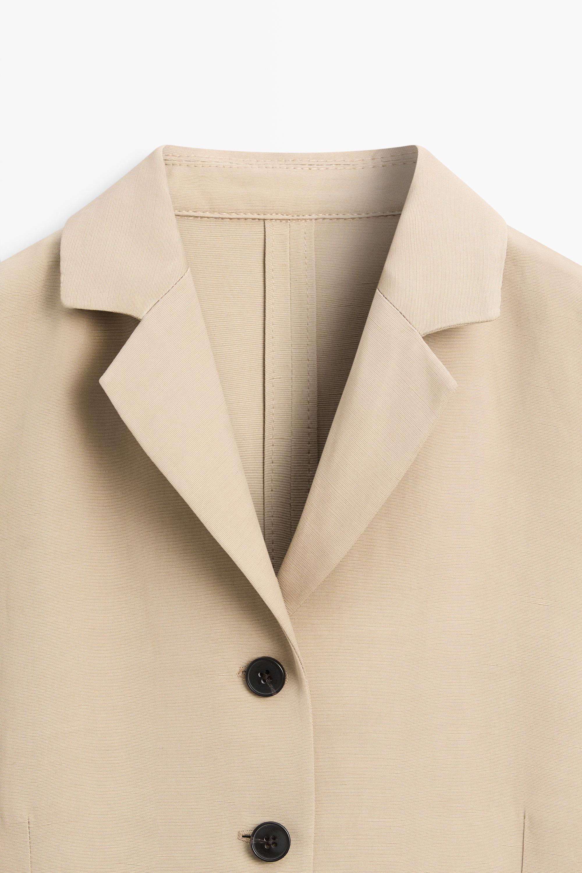 Flowing buttoned blazer — BEIGE