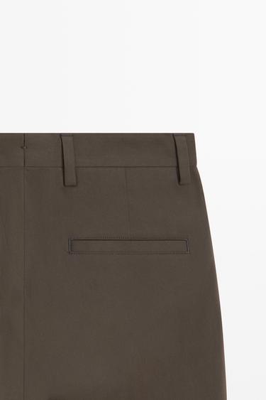 Wide-leg darted pants — BROWN 9