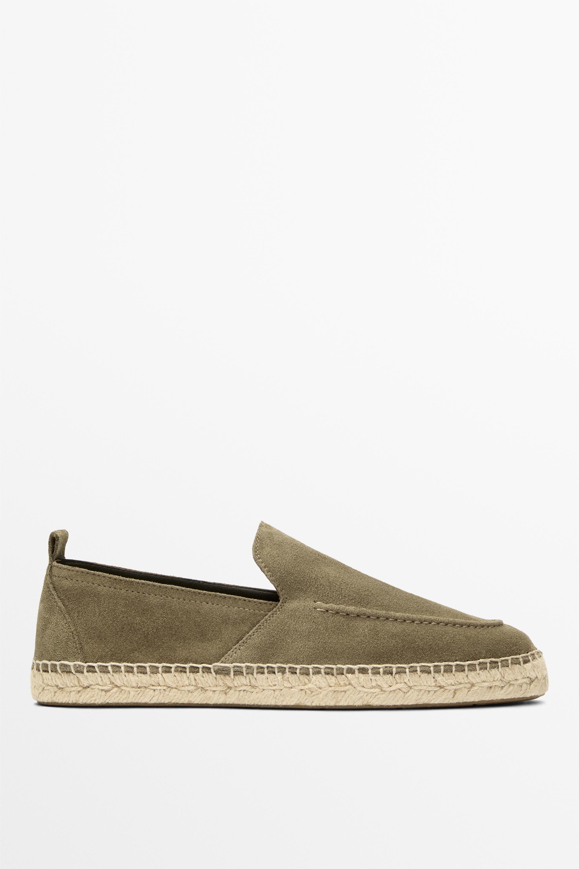 Leather espadrilles with moc toe — BOTTLE