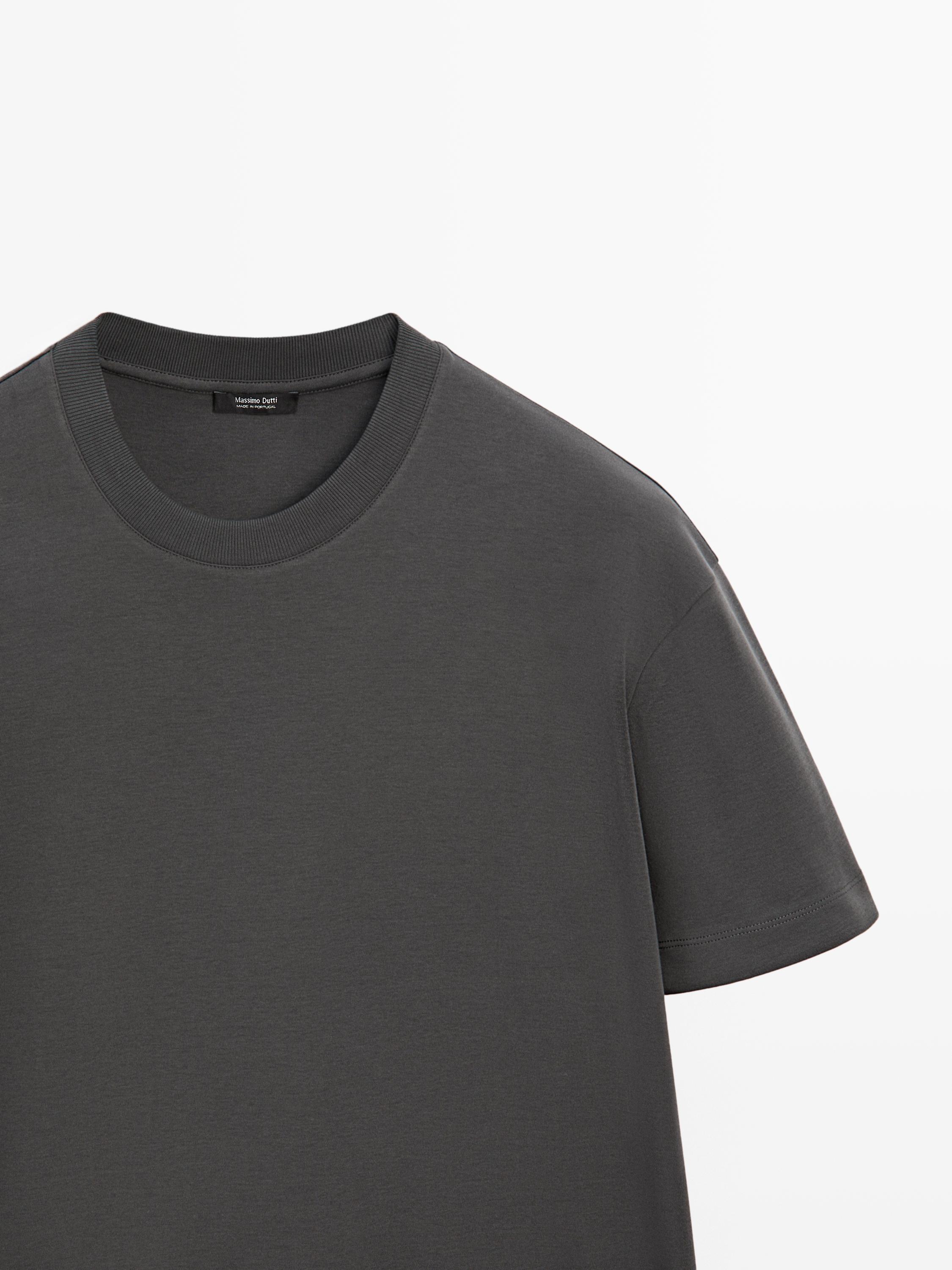 100% cotton short sleeve T-shirt — CHARCOAL