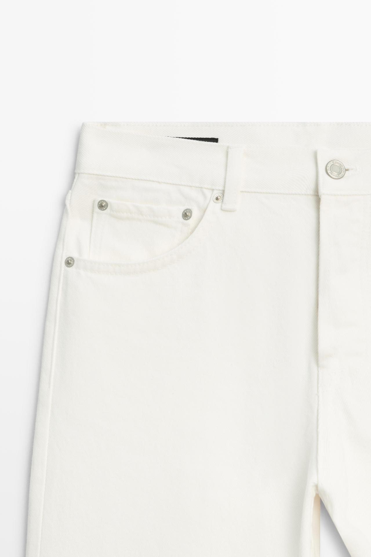 Mid-waist straight-leg jeans — Off white