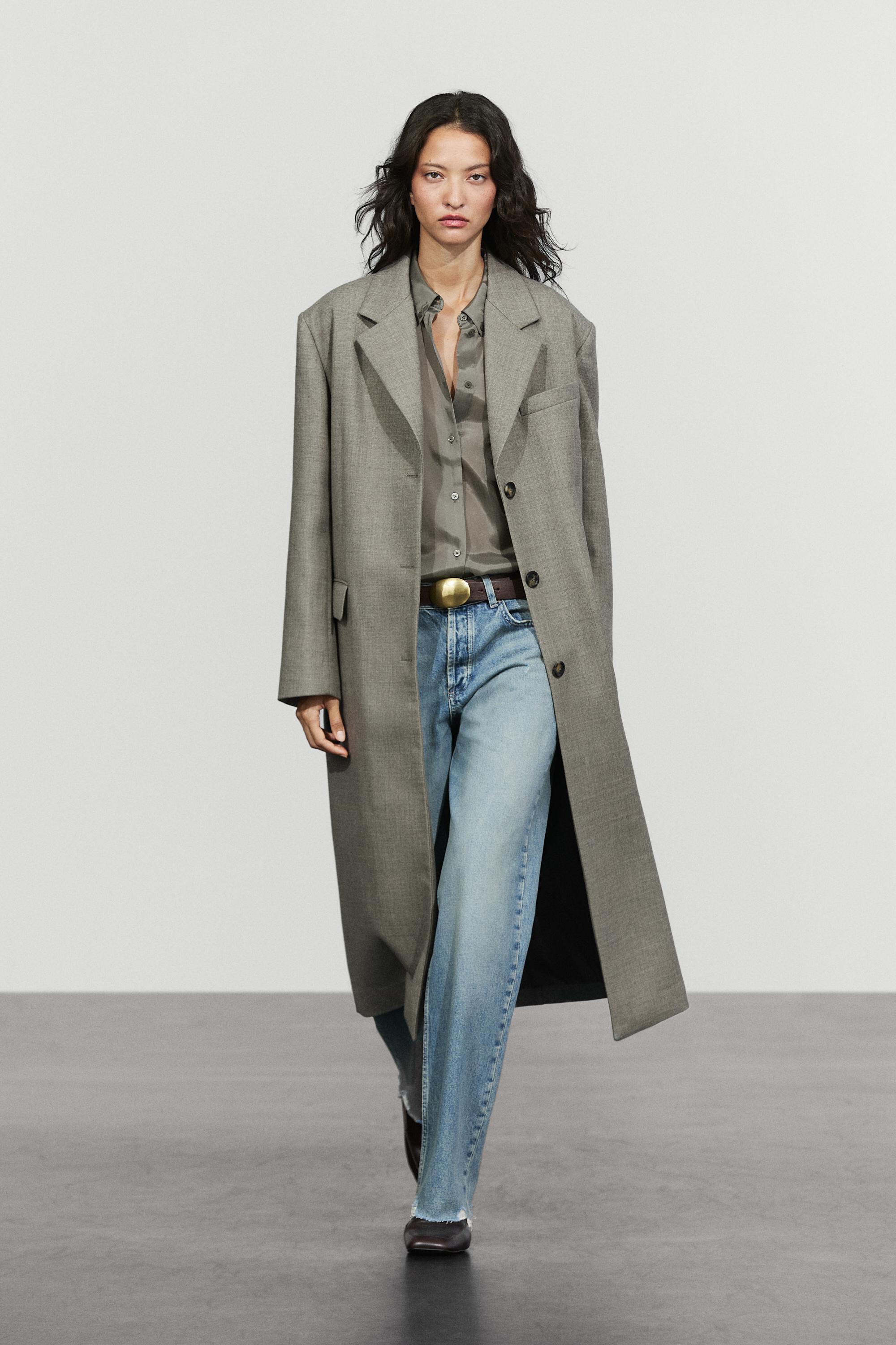 100% wool long coat