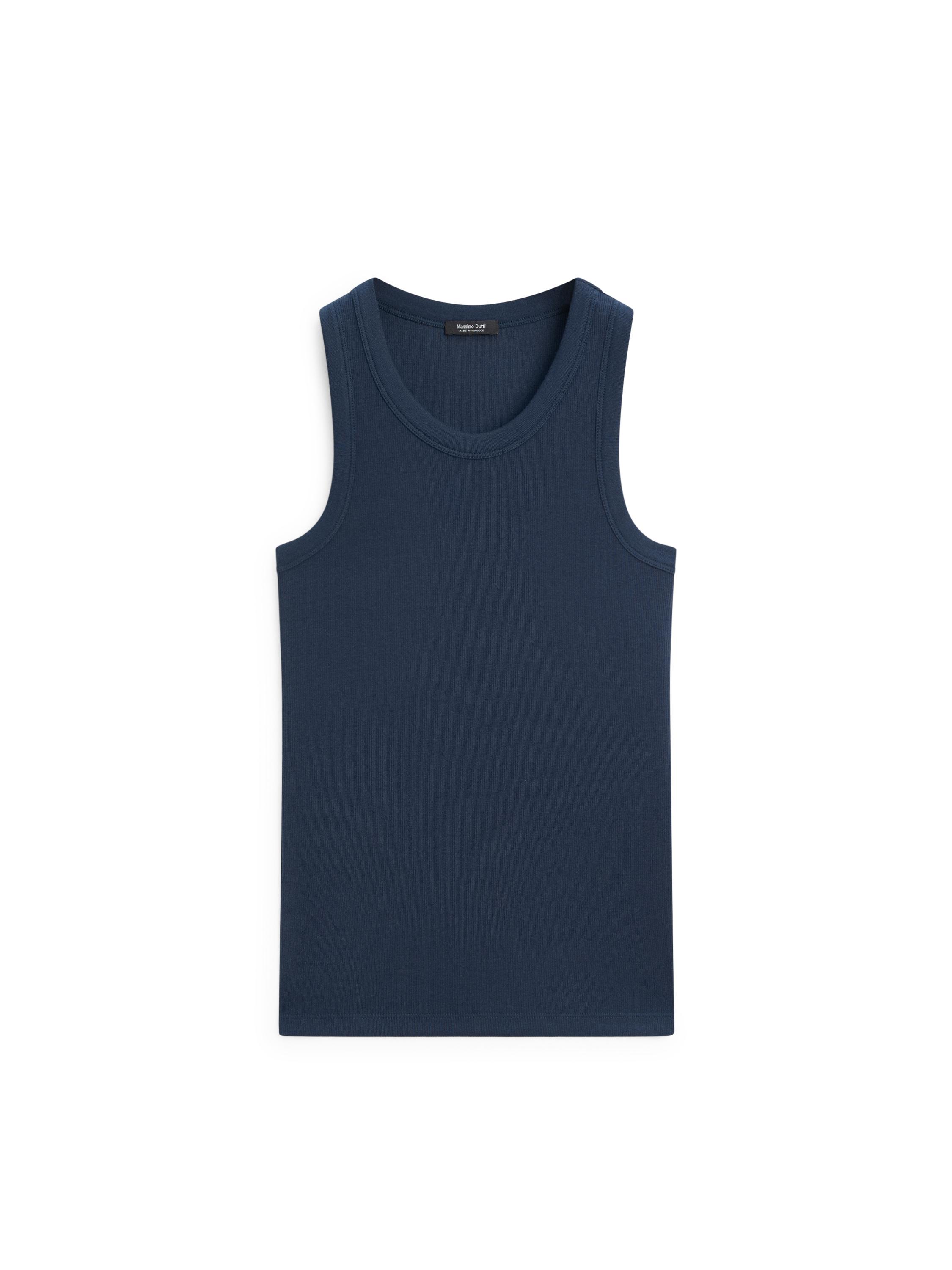 Halter pamuk karışımlı t-shirt