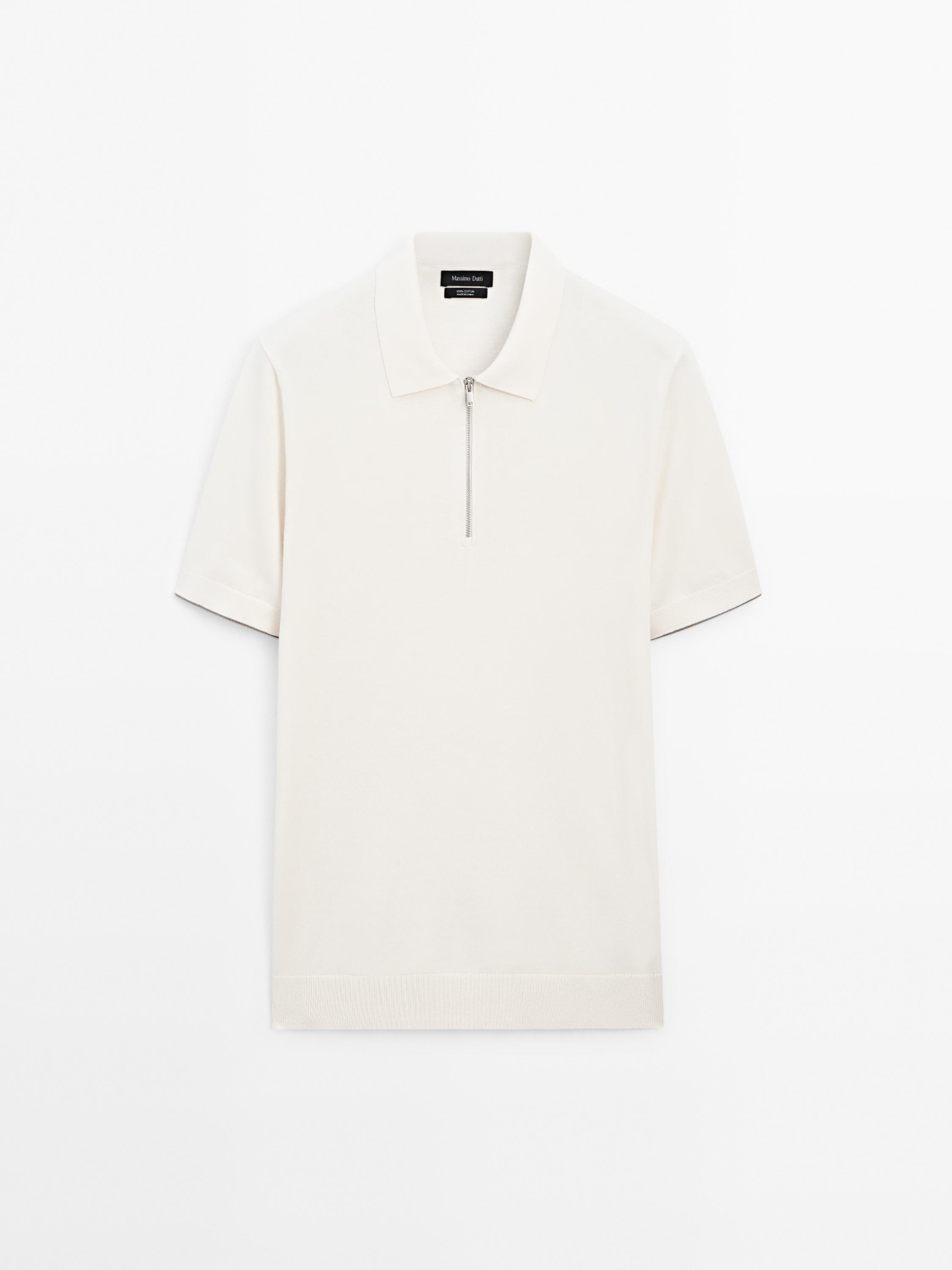Polo punto cuello mock cremallera