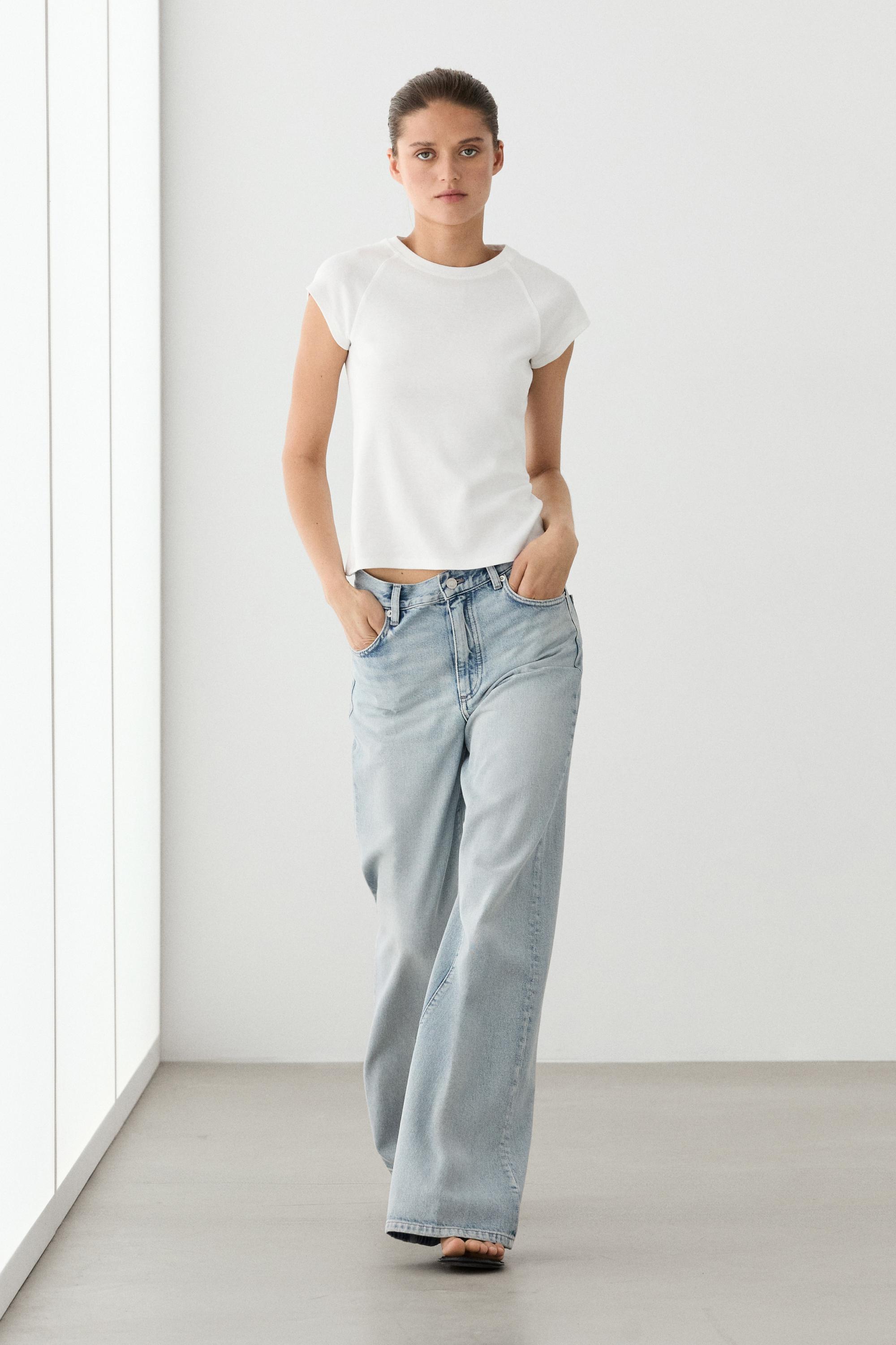 100% Cotton Short Sleeve Raglan T-Shirt — Off white