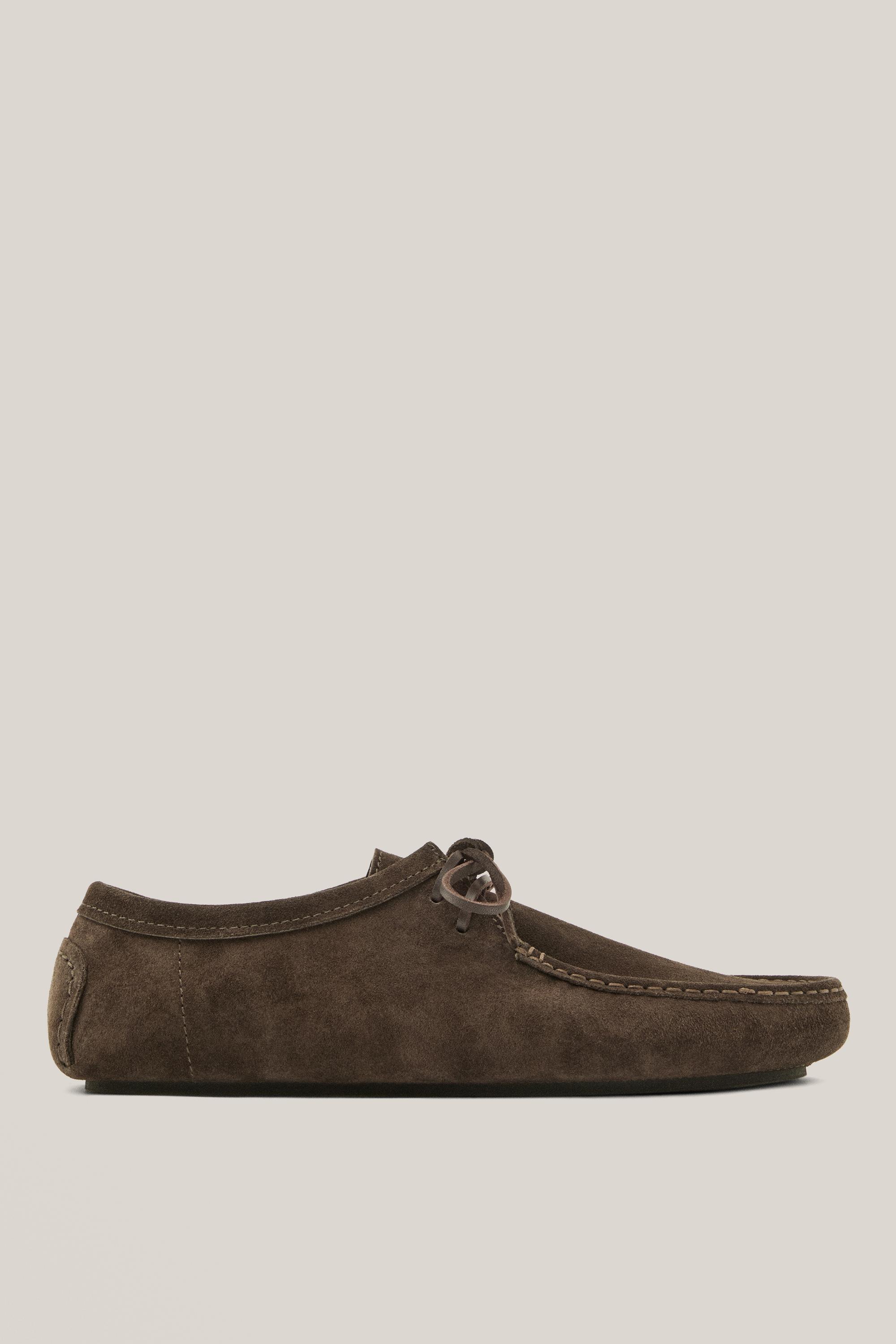 Soft split leather shoes - Limited Edition — BROWN