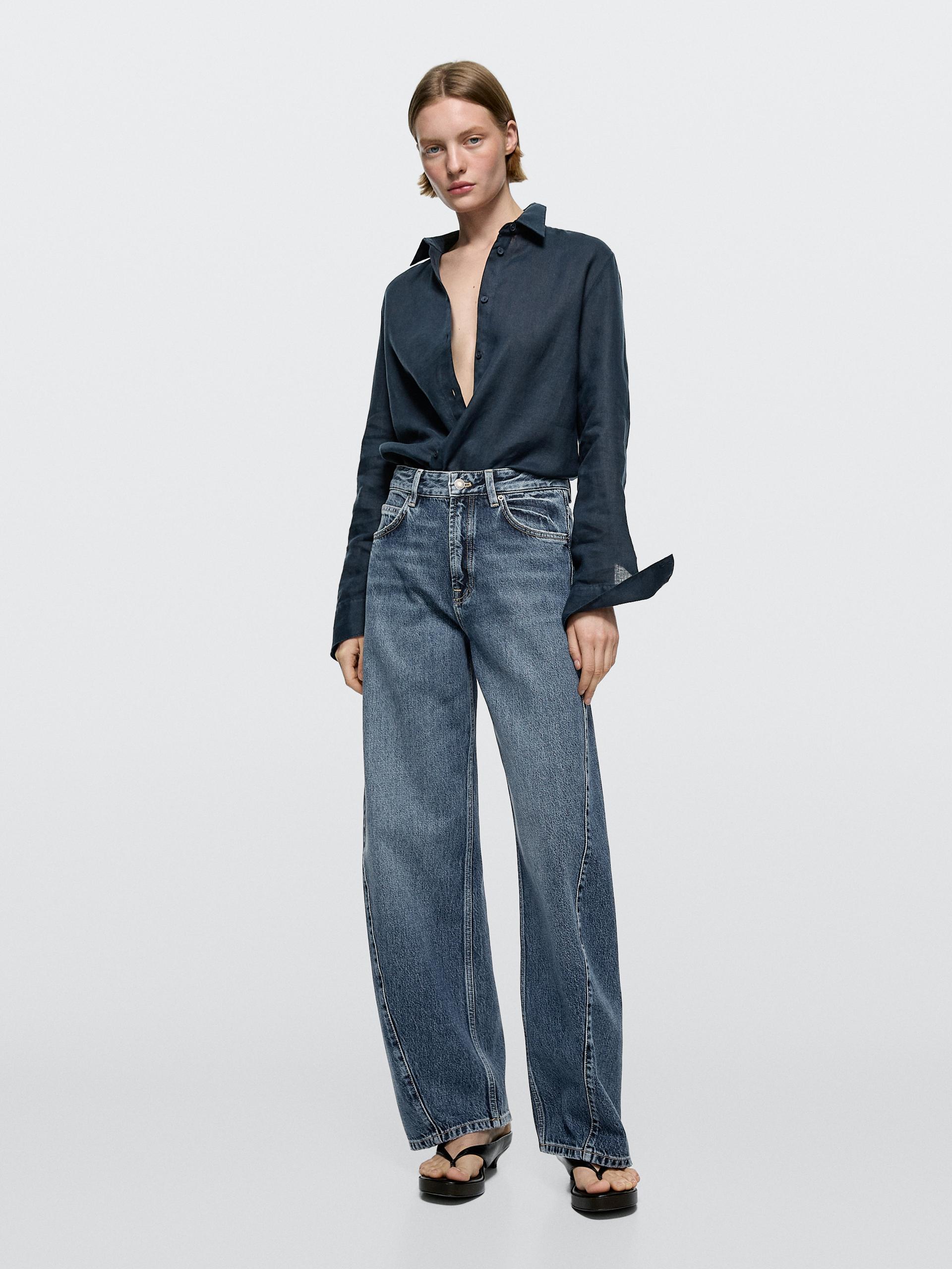 Jeans Barrel Fit - Azzurro Medio - 36 (It 40) - Massimo Dutti - Femminile
