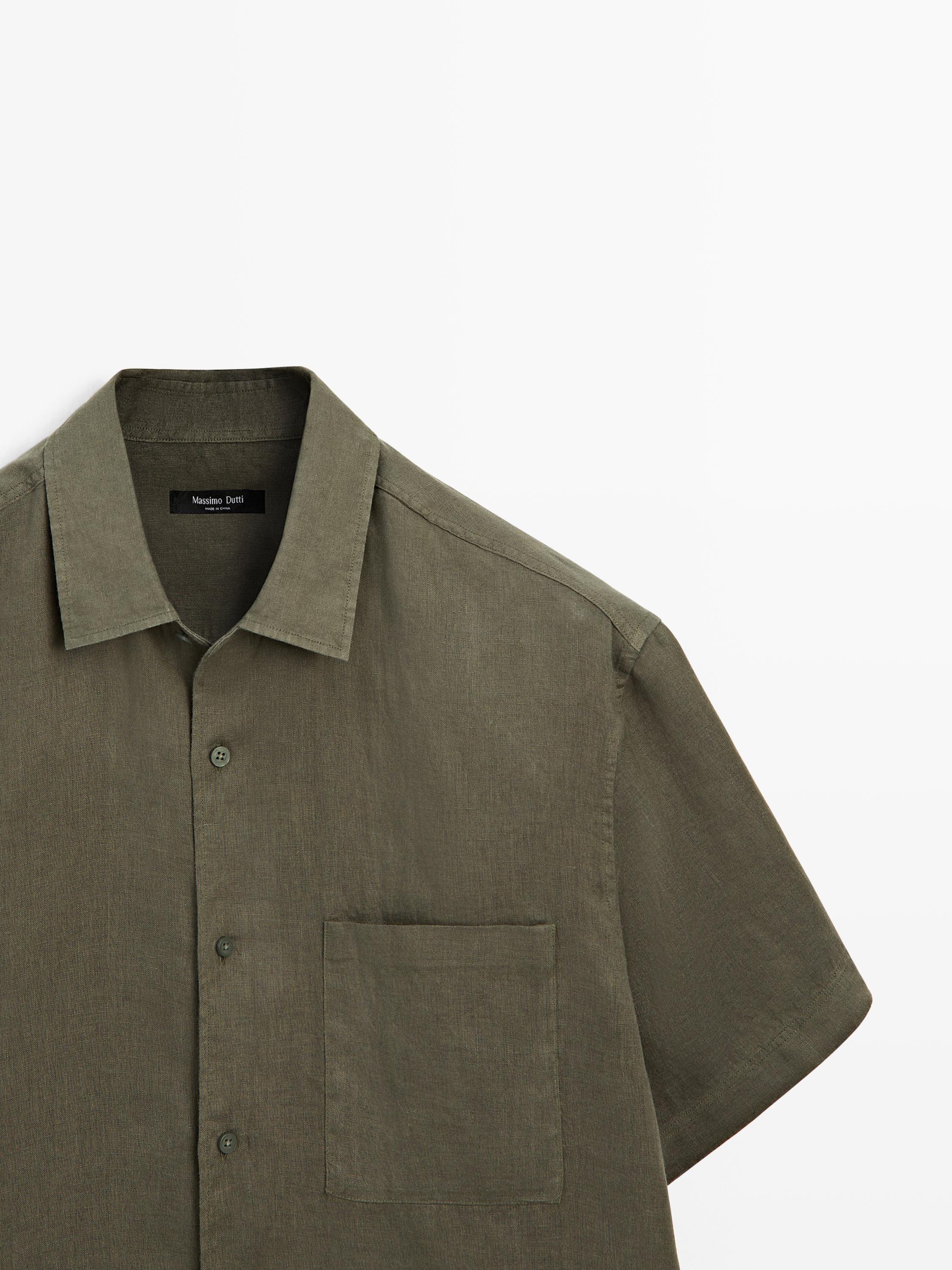 Regular fit short sleeve shirt — GREEN
