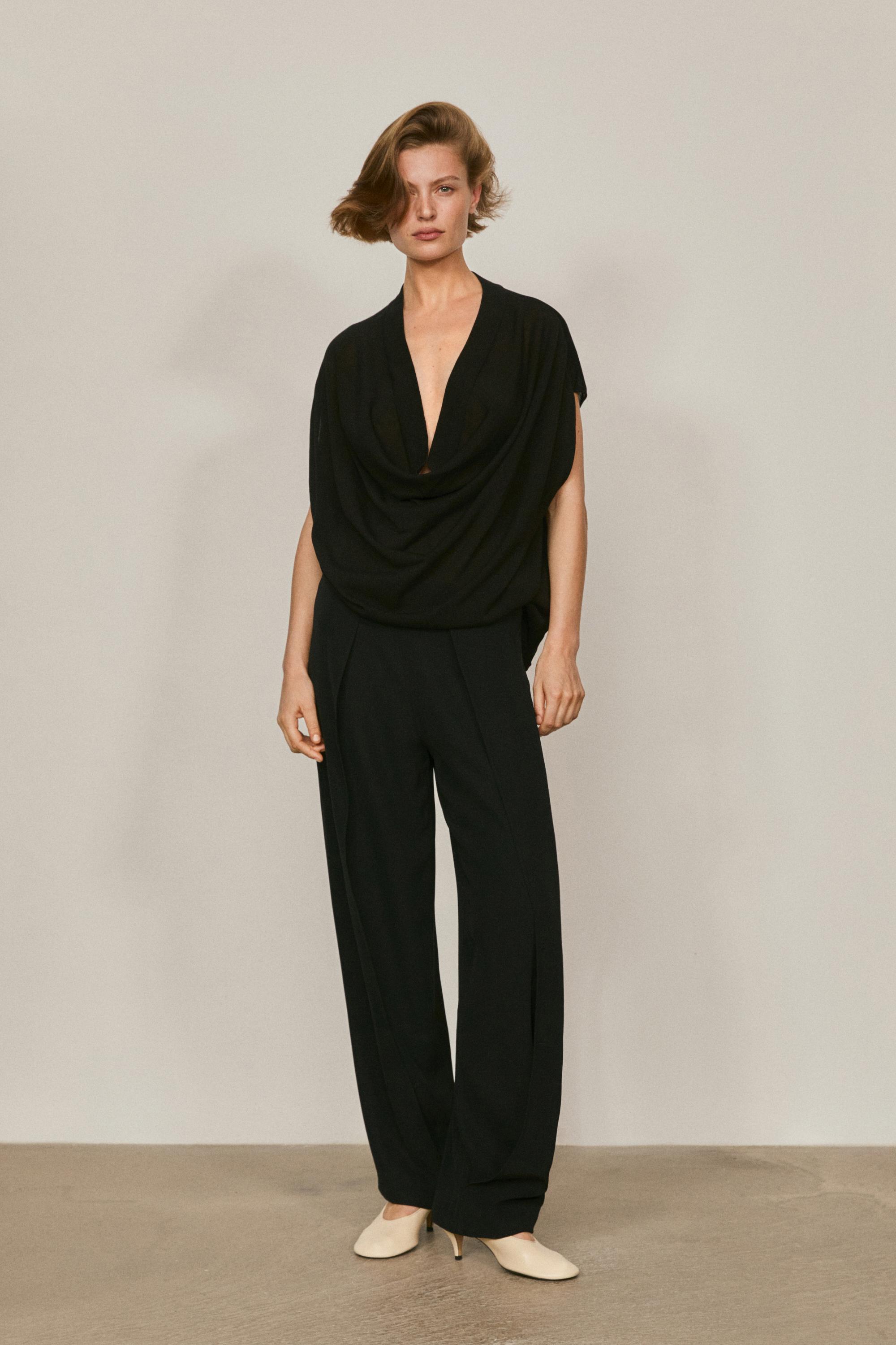 Lightweight trousers with layered detail - LIMITED EDITION — BLACK