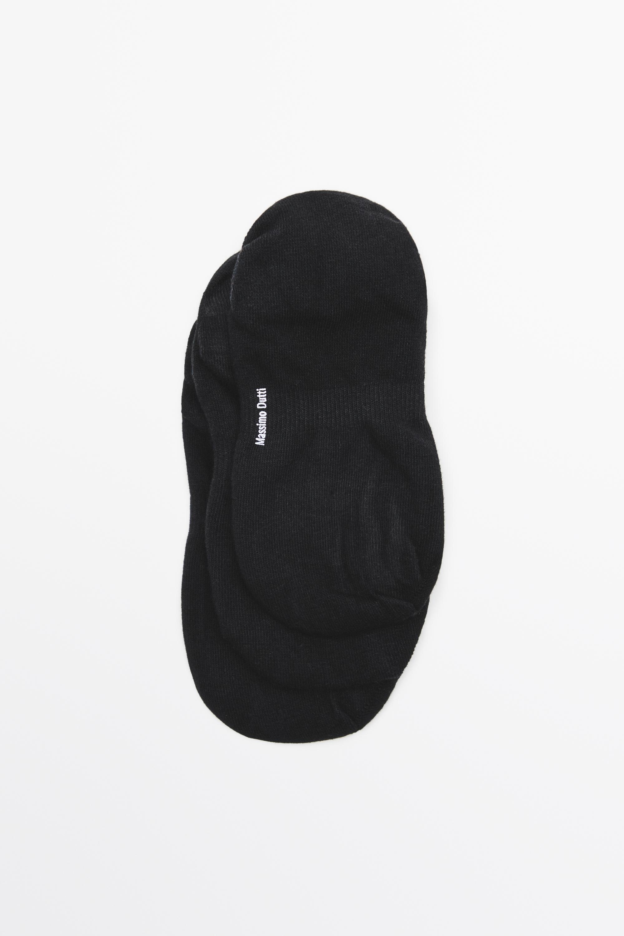 Pack of 3 pairs of no-show cotton blend socks — BLACK