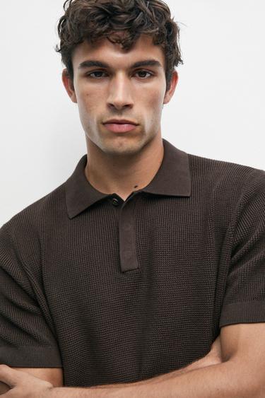 100% cotton short sleeve polo shirt — BROWN MARL 8