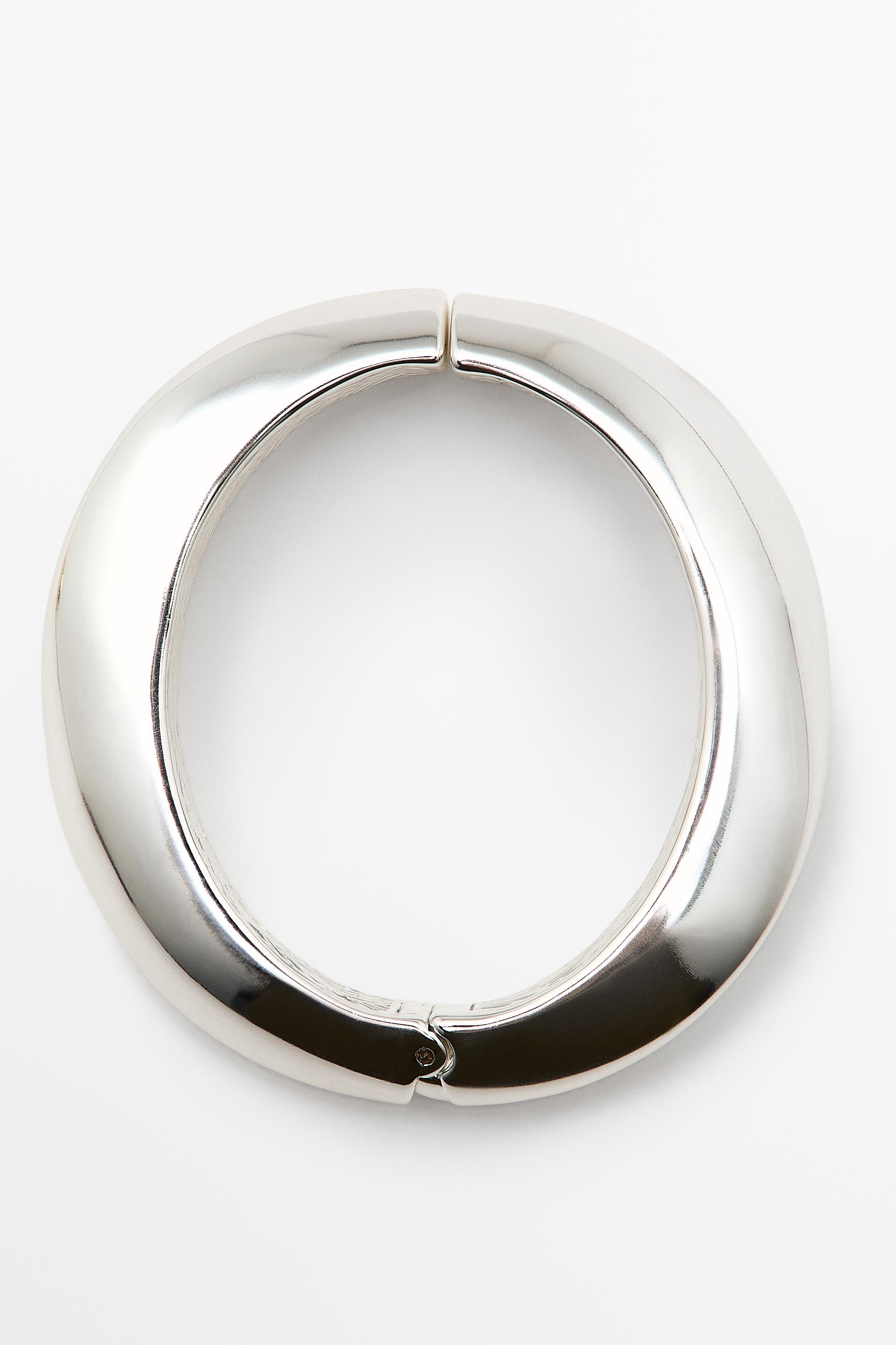 Smooth hinged bracelet — SILVER