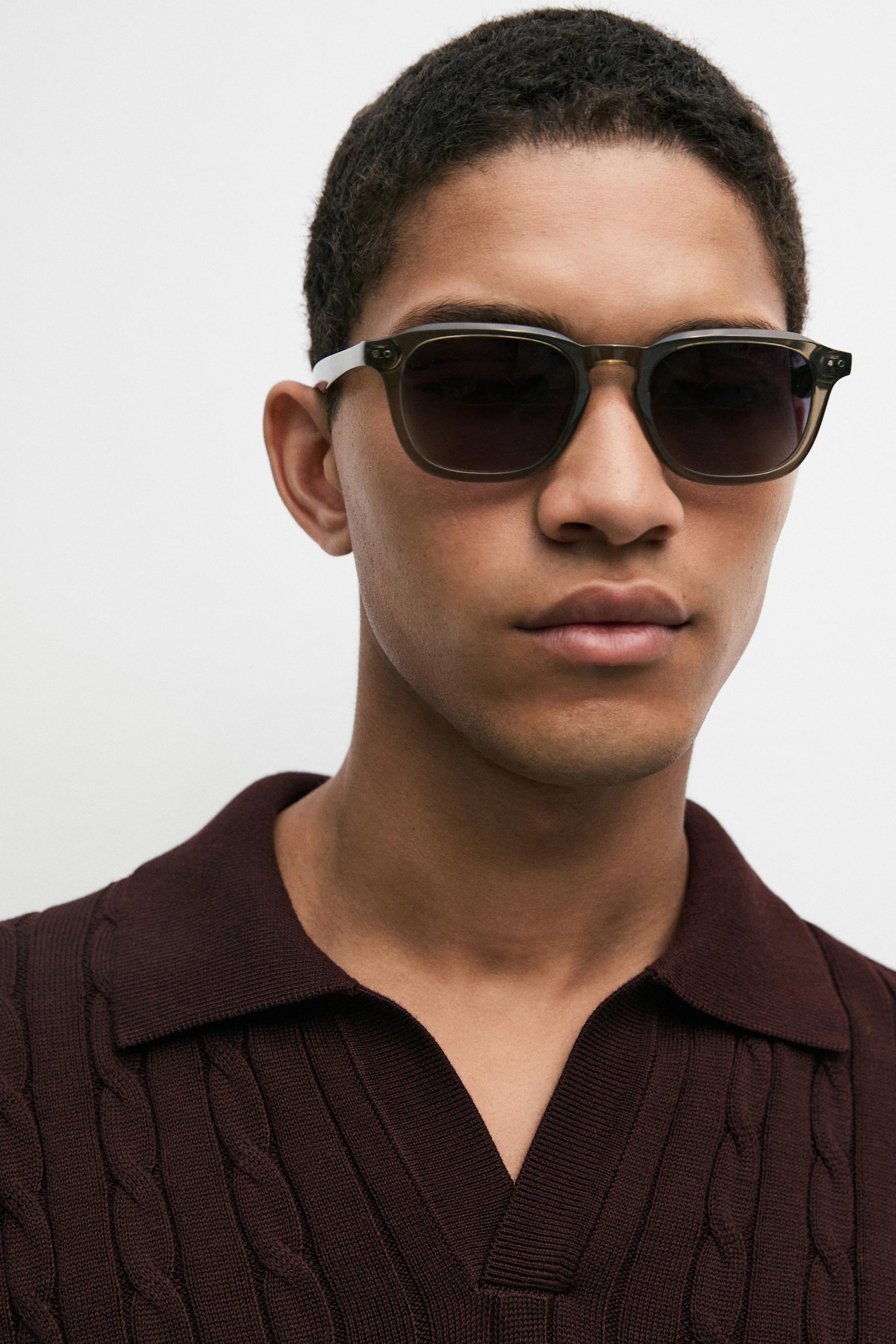 100% Cotton Cable-Knit Polo Sweater — BURGUNDY
