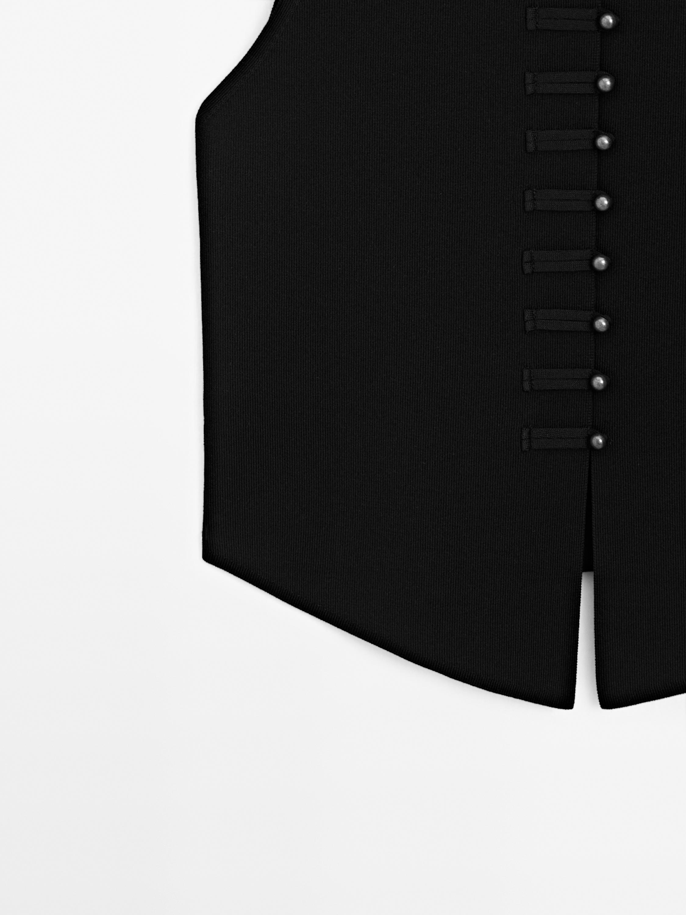 Knit waistcoat with button details