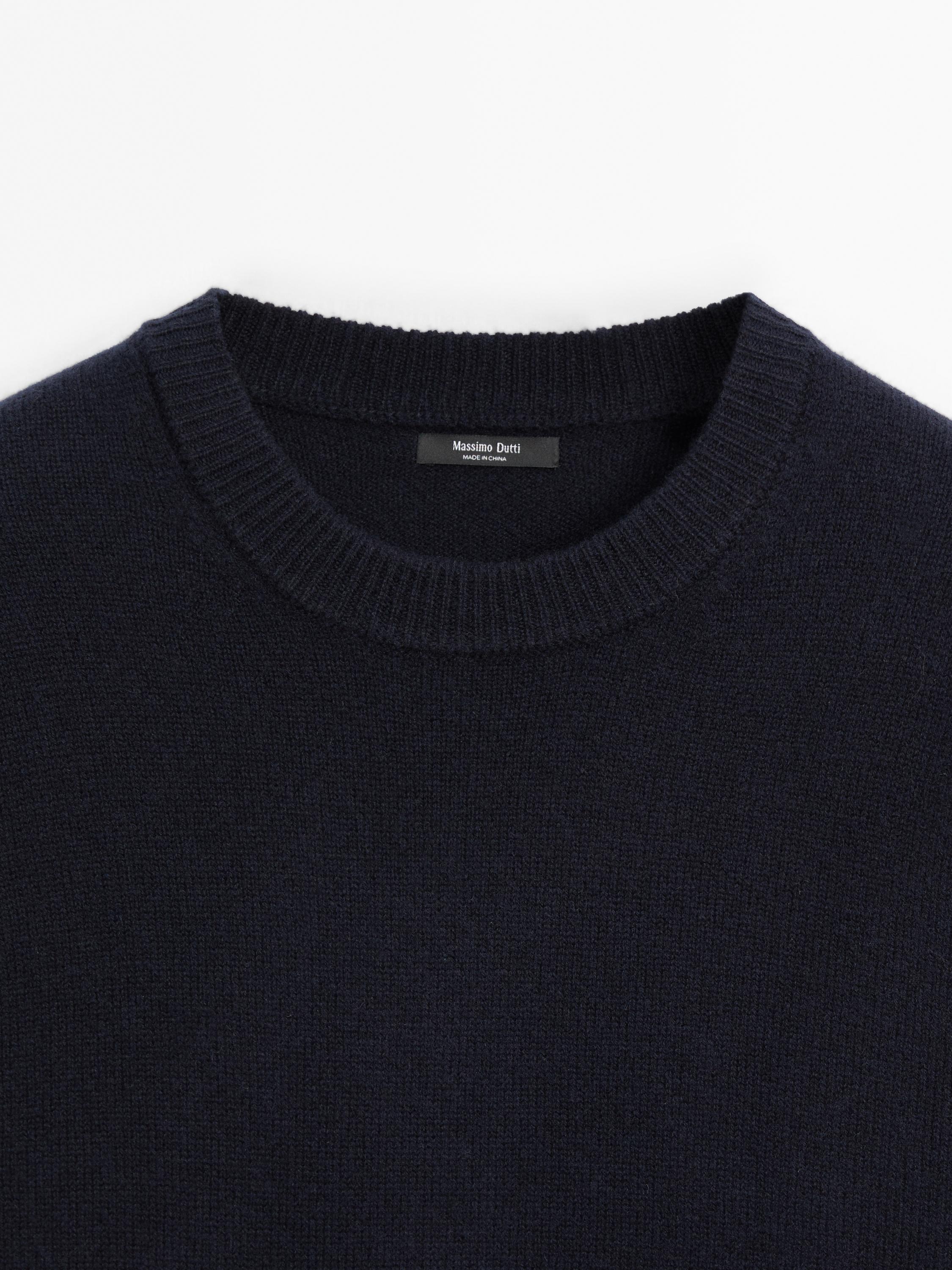 Wool blend knit sweater