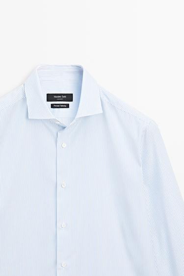 100% Cotton Striped Shirt — WHITE 2