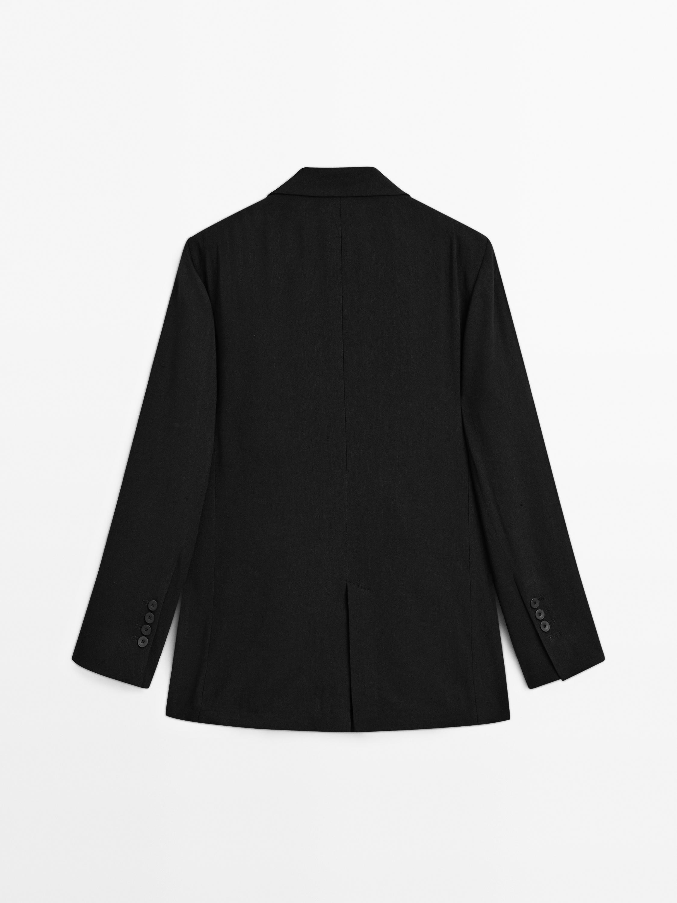 Double-breasted linen blend blazer - Limited Edition