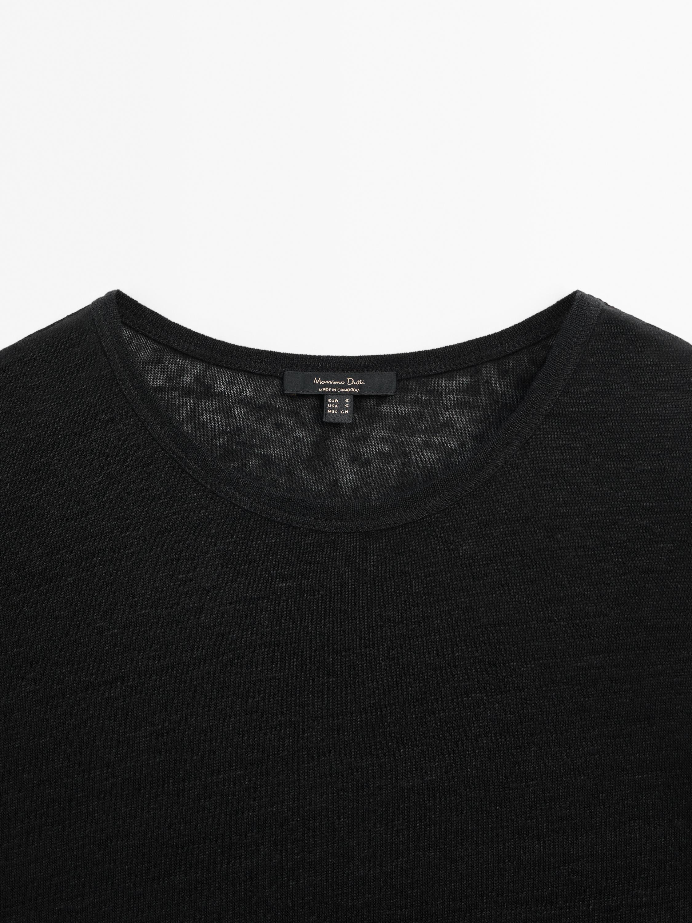 100% linen short sleeve T-shirt