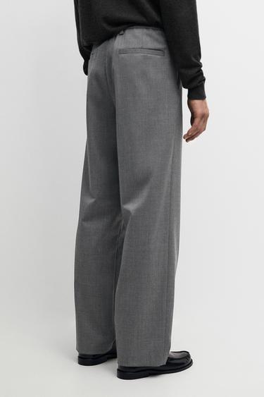 Wool blend cool wool darted pants — MEDIUM GREY 5